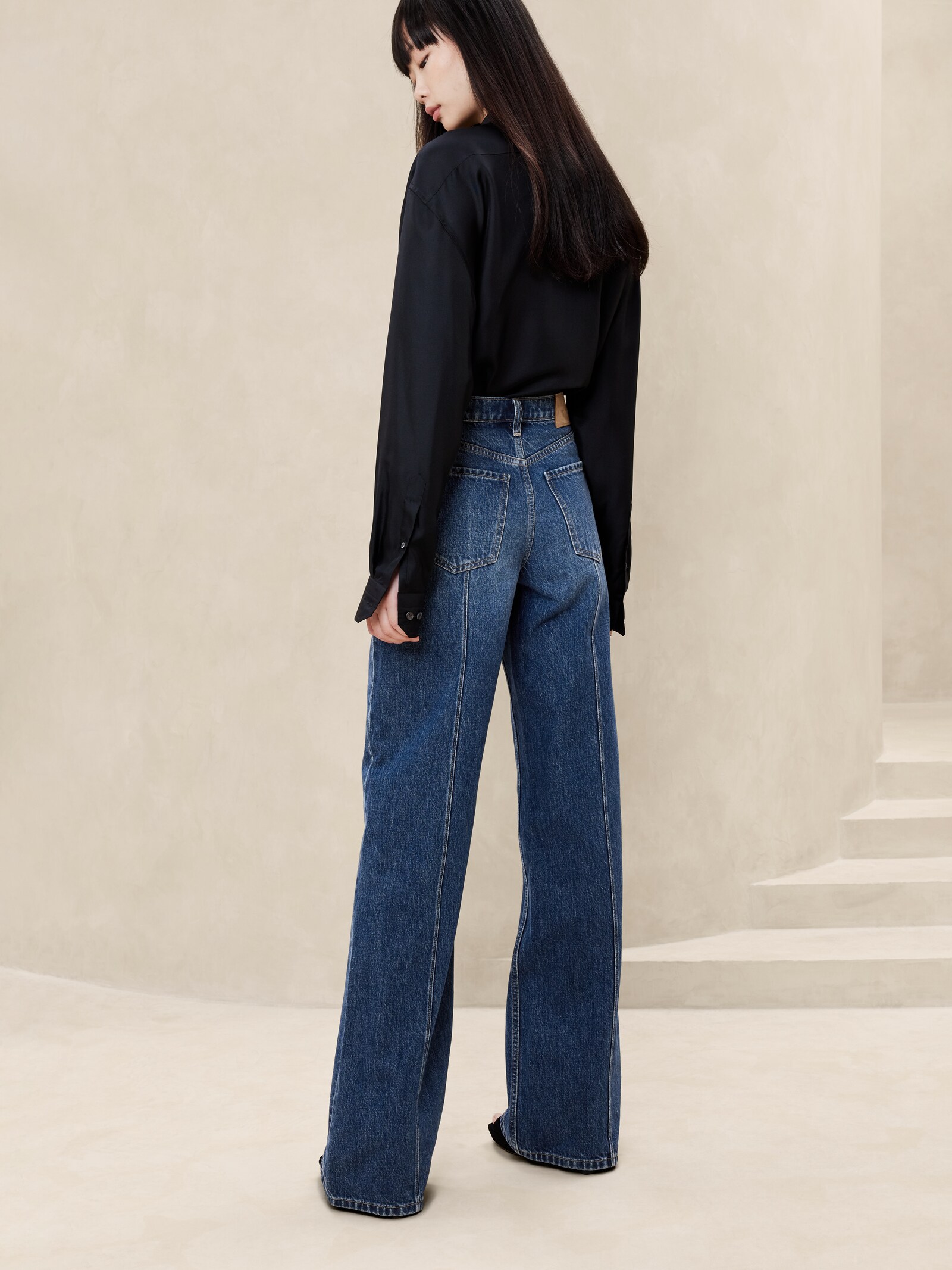 【YOURNUS】Teen Retro Pintuck Wide Denim cn54772251.png
