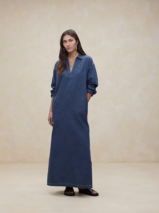 cruz denim maxi dress Cruz Denim Maxi Dress