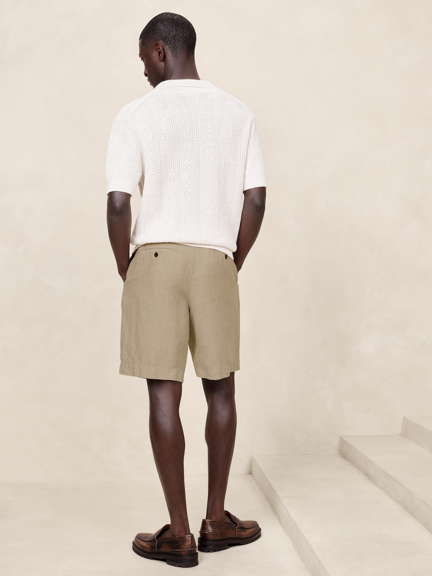 Linen Lounge Shorts in Natural - Glue Store