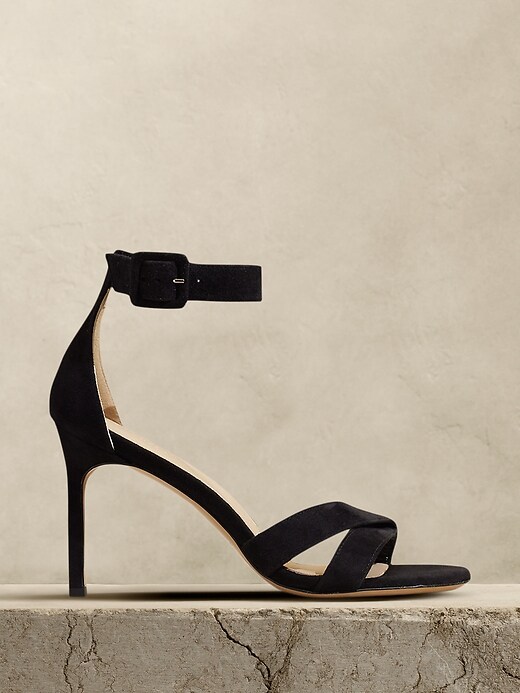 Terrazzo Suede High Heel Sandal