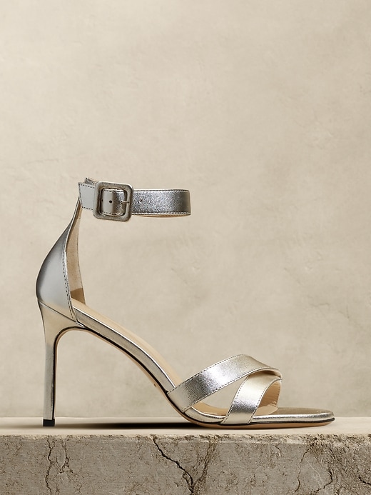 Terrazzo Leather High Heel Sandal