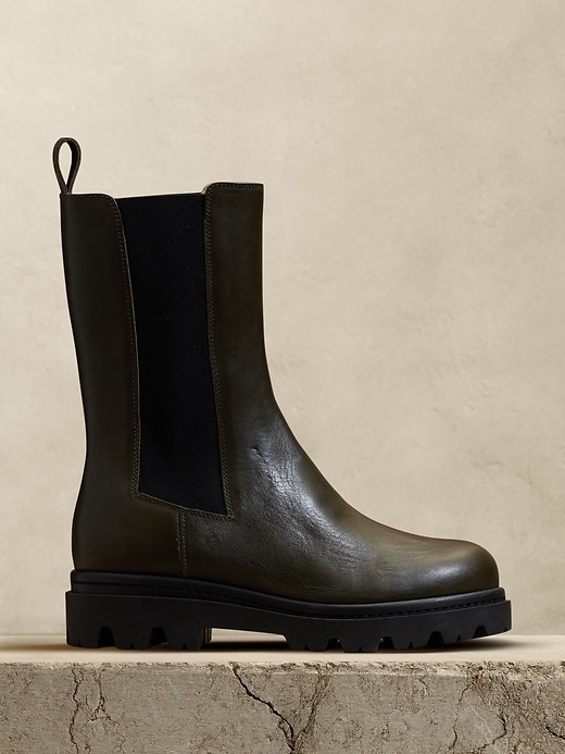 Hudson Tall Leather Chelsea Boot