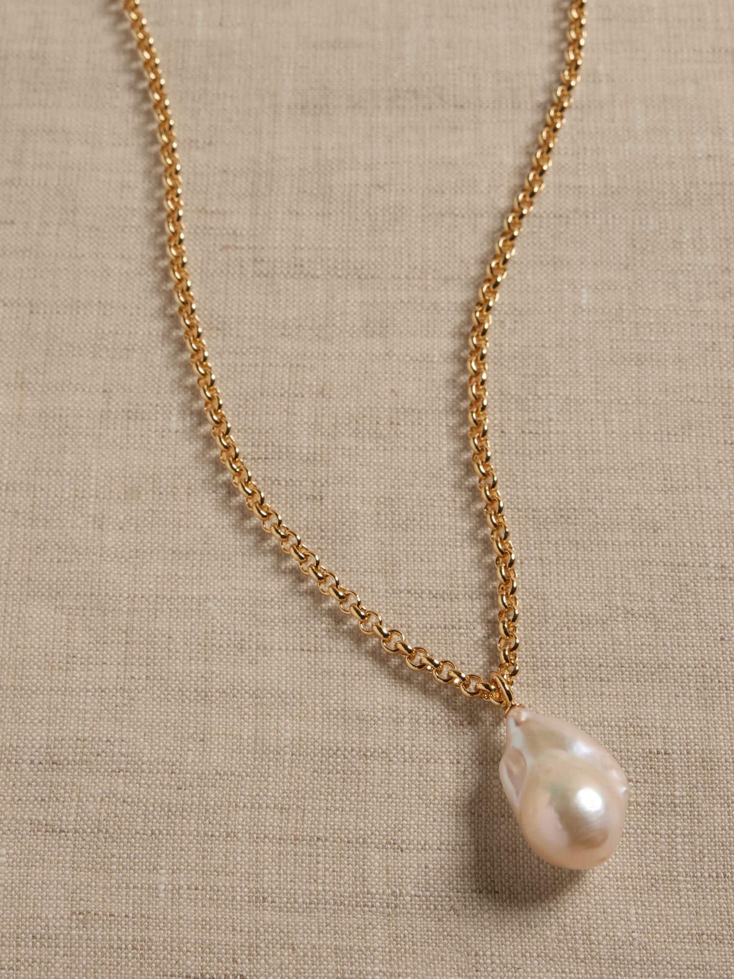 Collier à pendentif de perle baroque &#124 Aureus + Argent