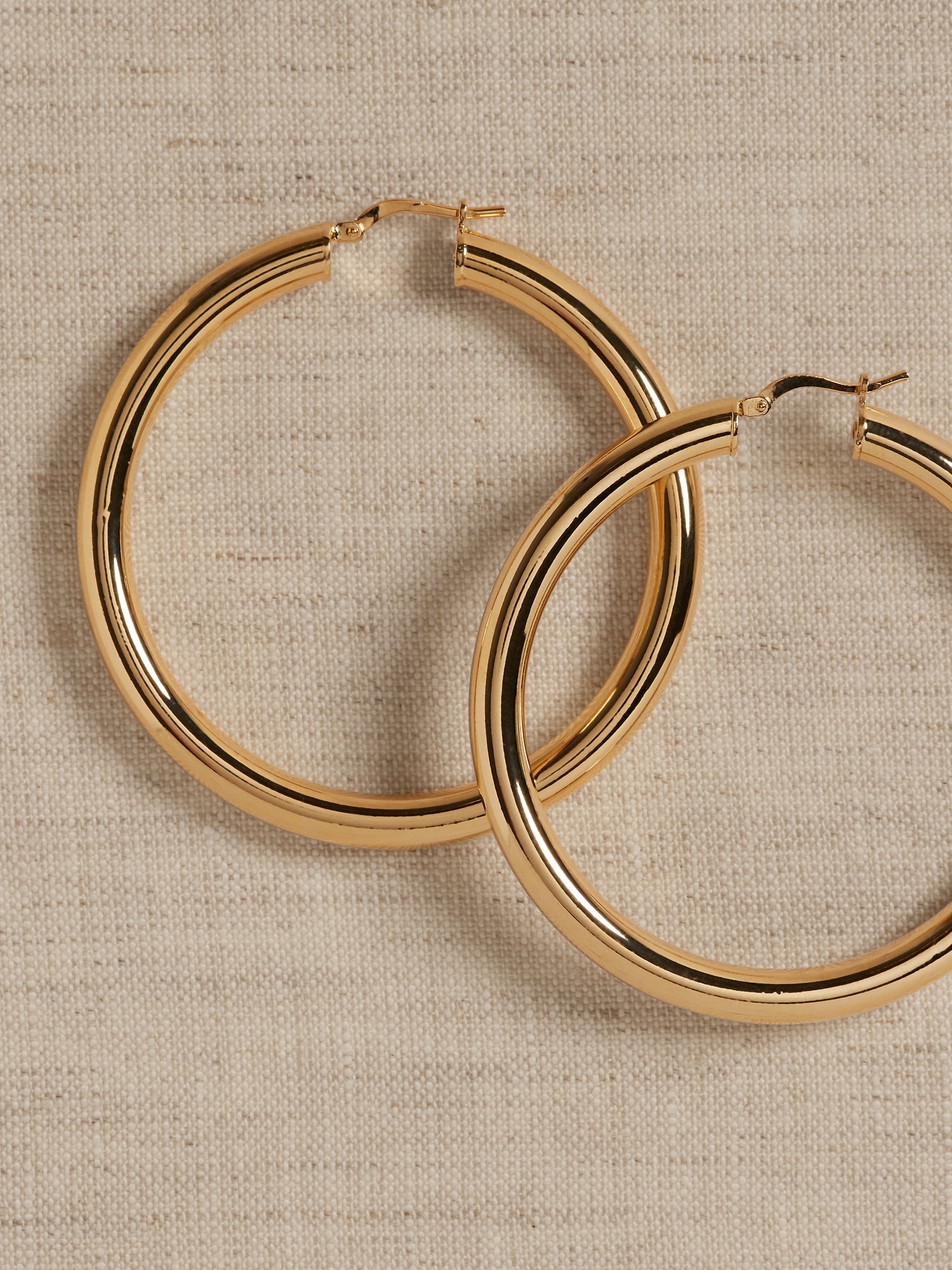 Ravena Large Round Hoops by Aureus + Argent