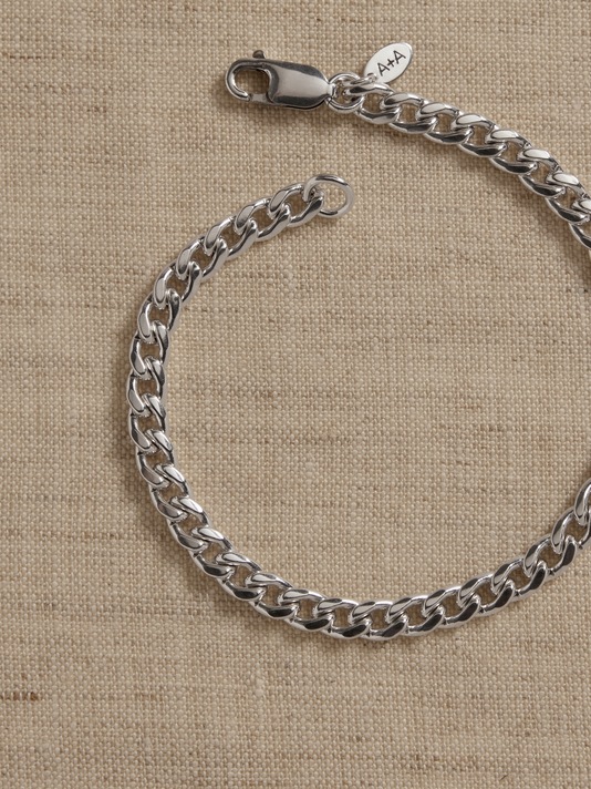 Ravena Delicate Curb Link Bracelet | Aureus + Argent