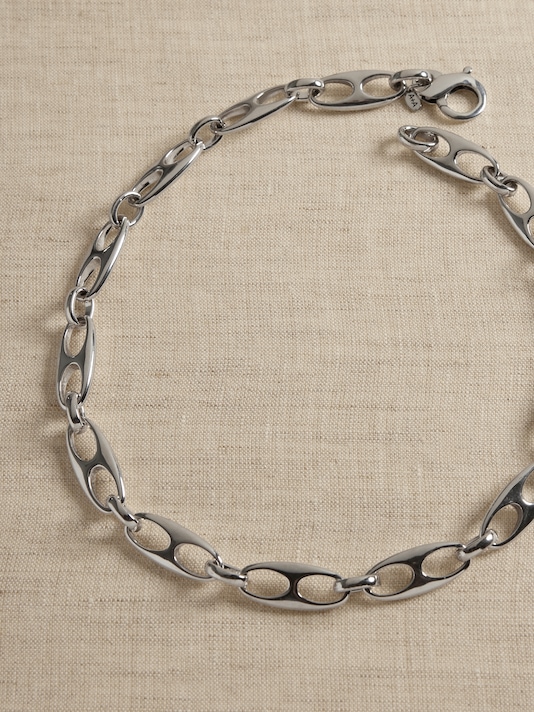 Elongated Mariner Link Chain Necklace | Aureus + Argent
