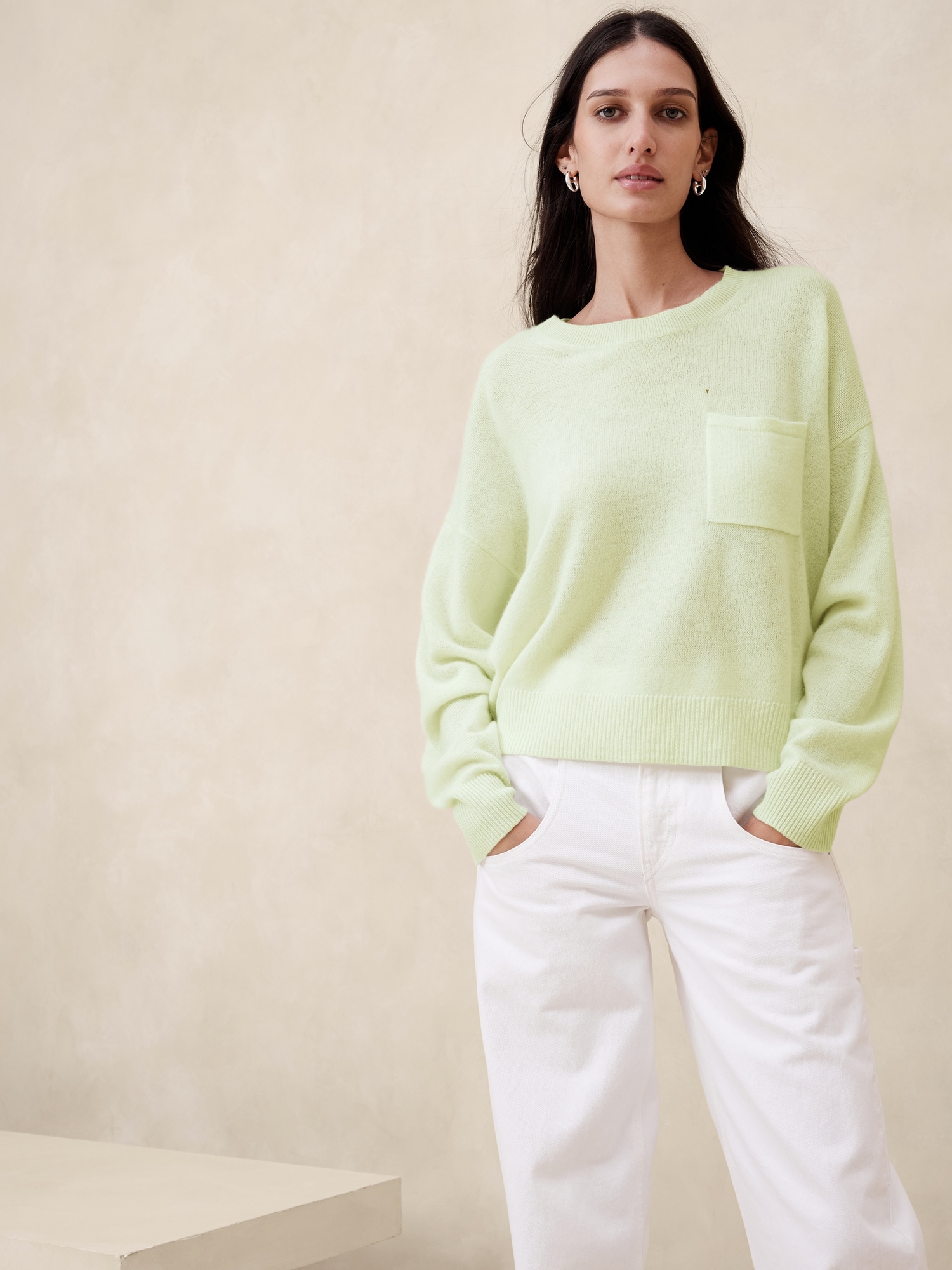 Caro Cropped Lightweight Cashmere Sweater