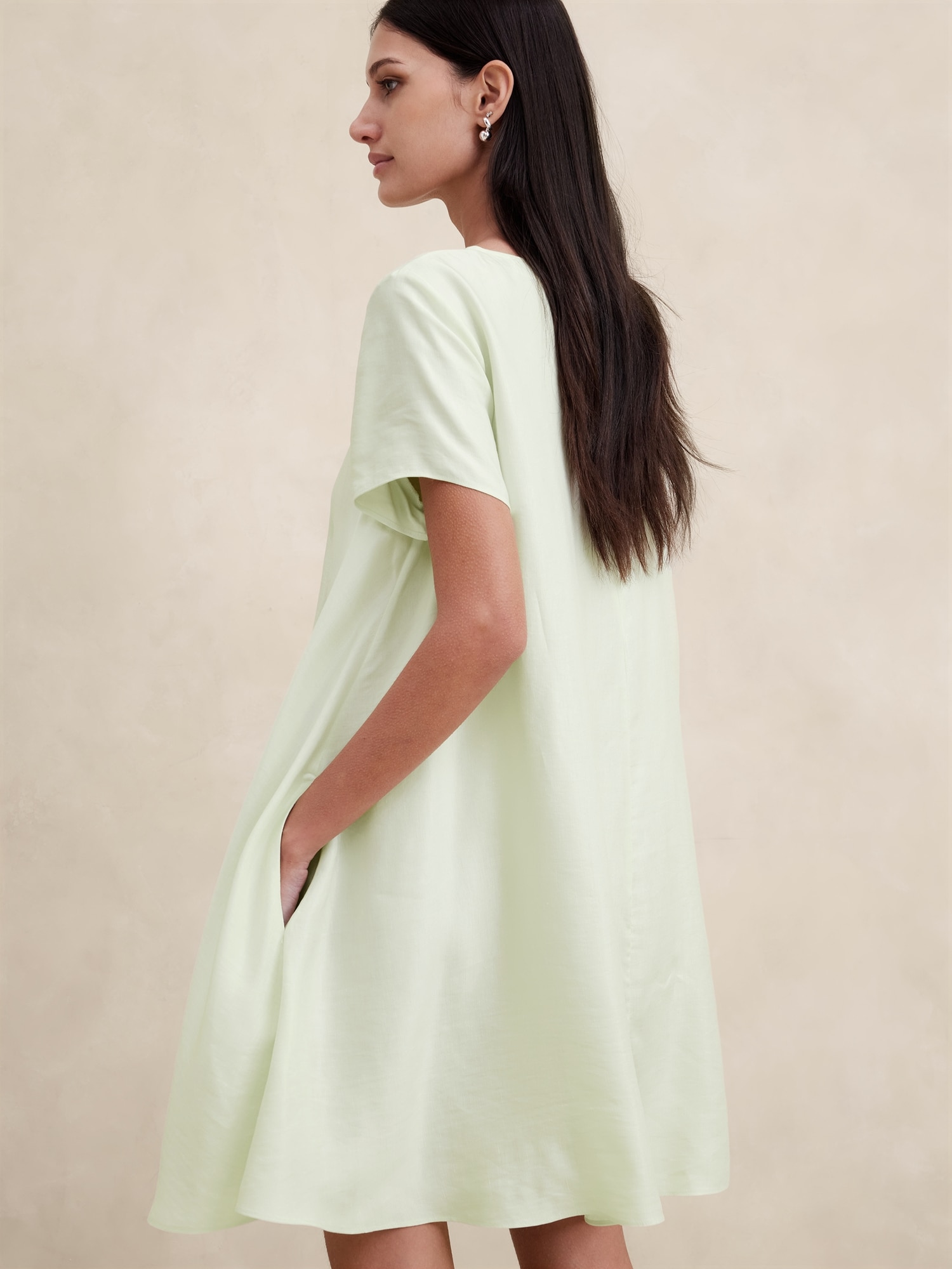 Aurelia Linen-Blend Mini Dress