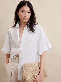 Lisa Linen Strapless Top