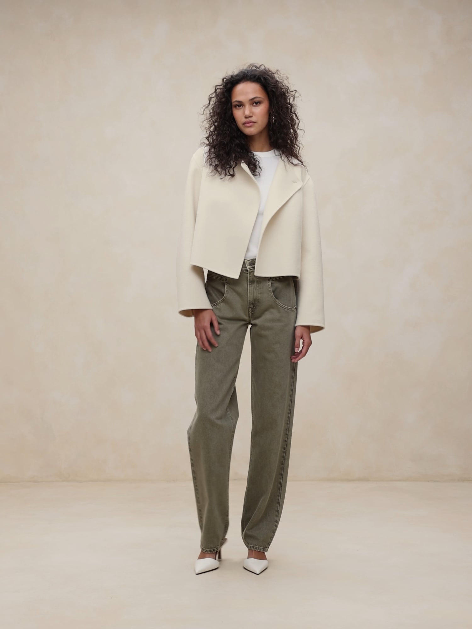 Estero Double-Faced Cropped Jacket | Banana Republic