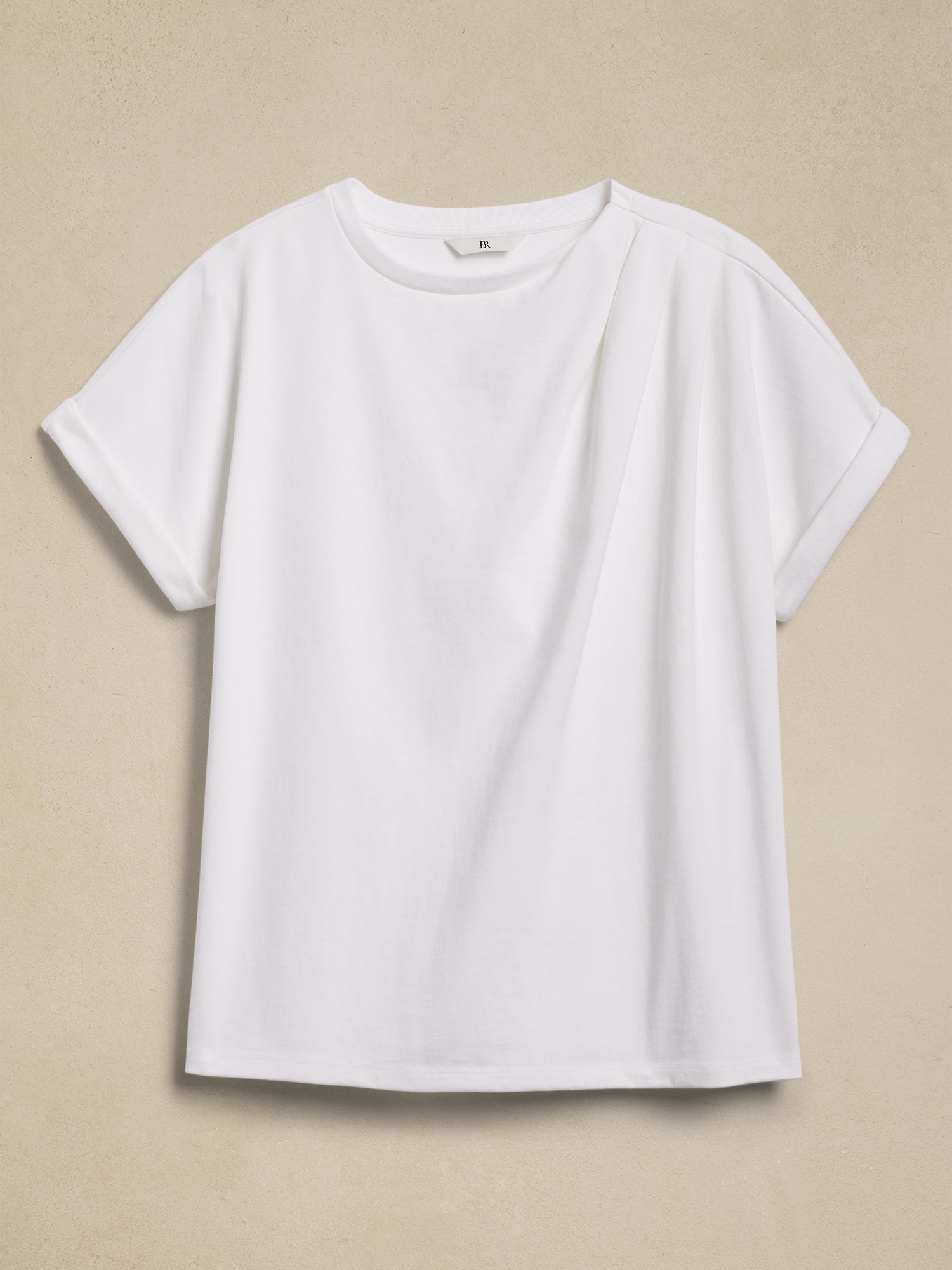 Cotton Roll-Cuff T-Shirt