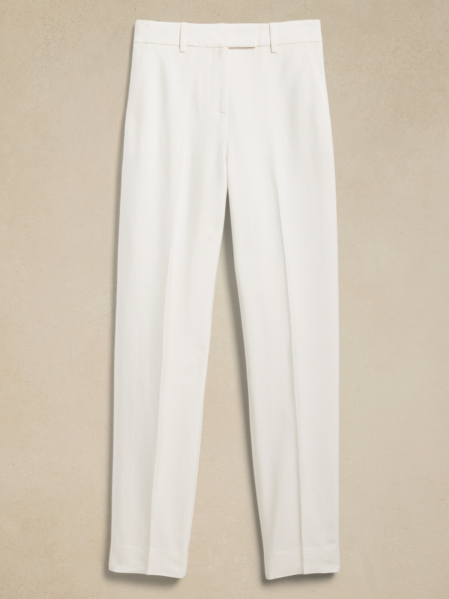 High-Rise Italian Viscose-Linen Pant