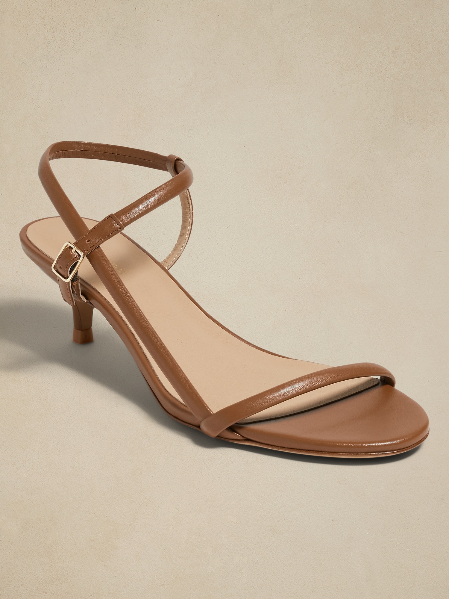 Image number 8 showing, Terzo Leather Kitten-Heel Sandal
