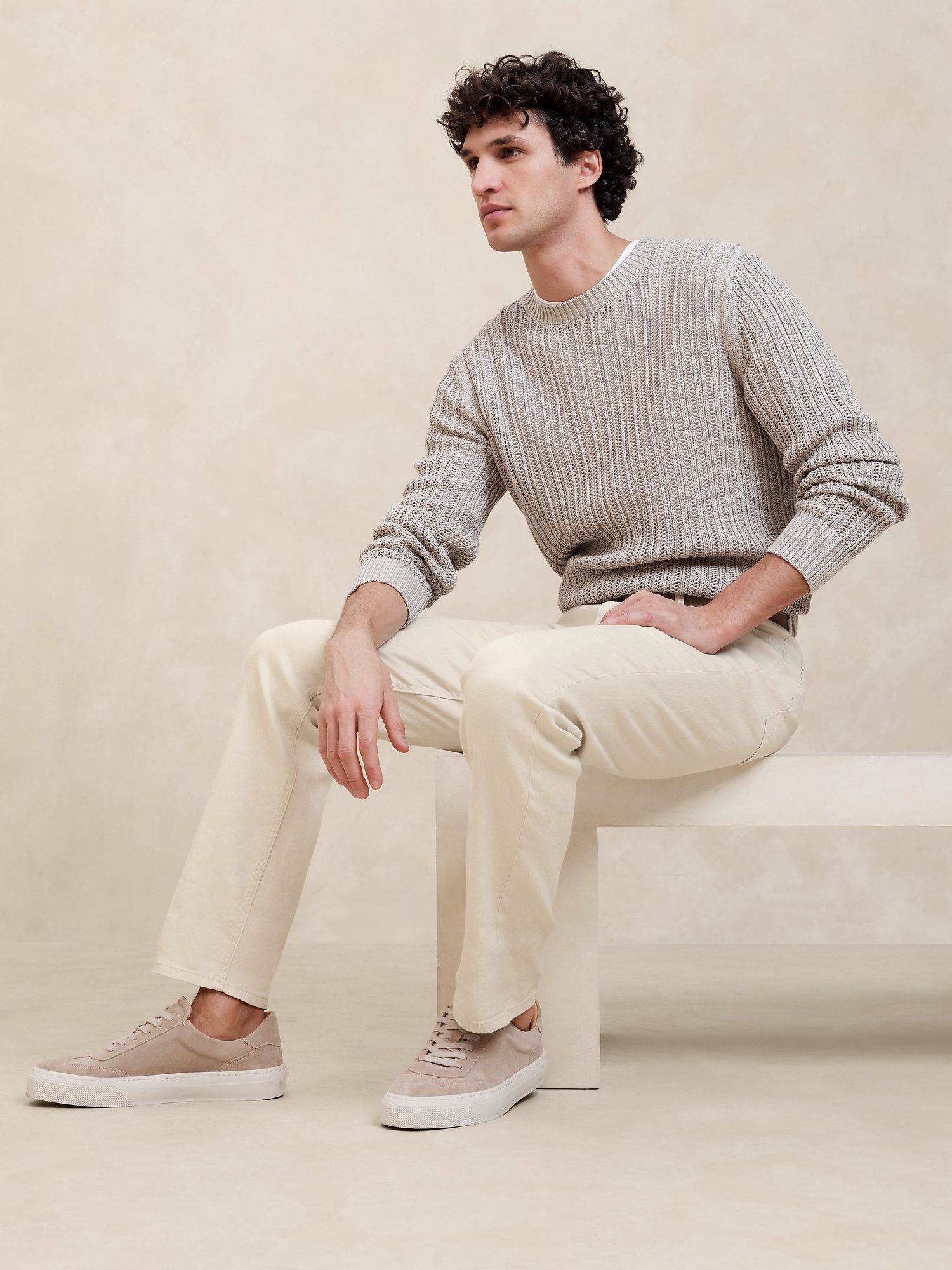 Slim Linen-Cotton Traveler Pant