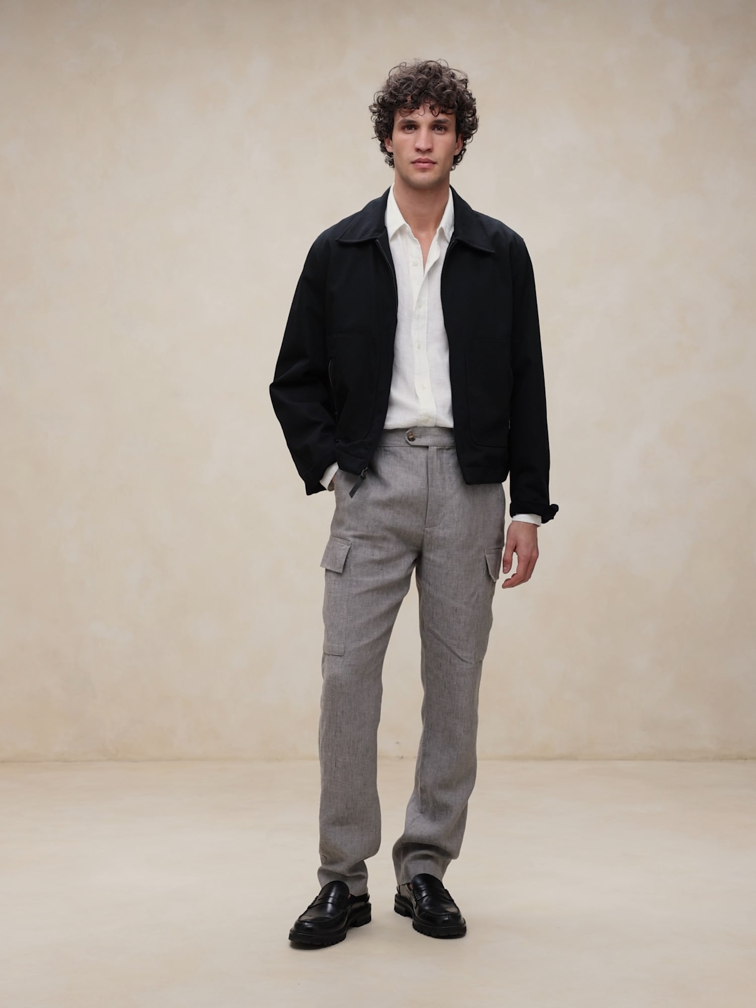 European Linen Tailored Cargo Pant