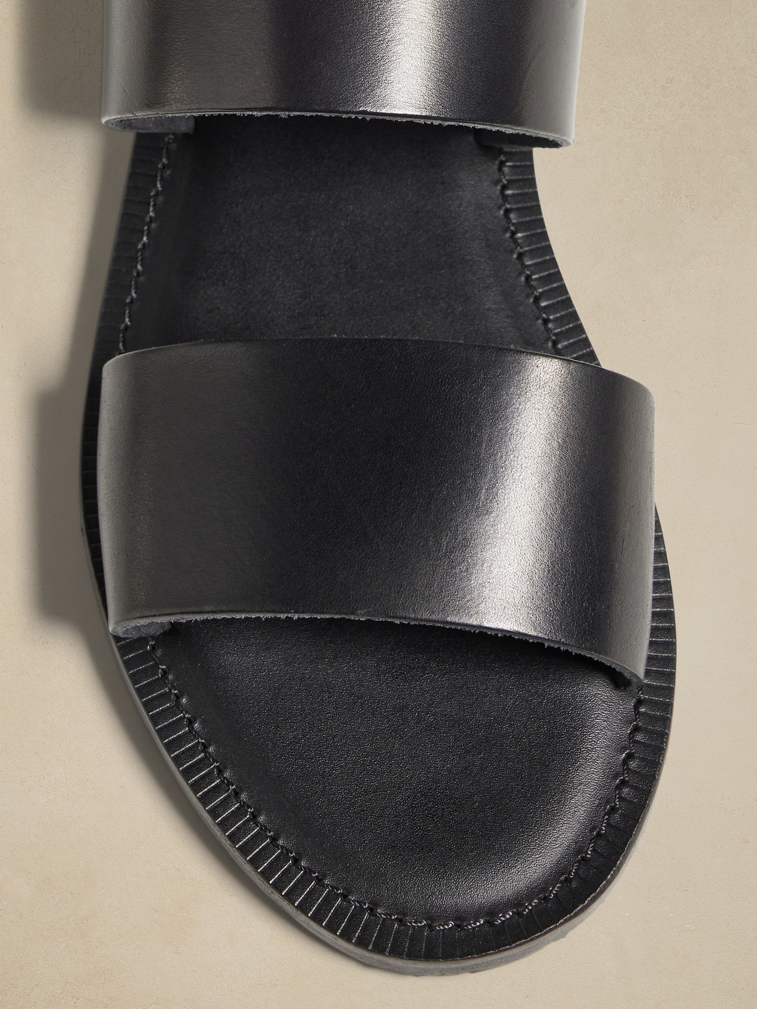 Italian Leather Double-Strap Sandal | Crosby Square