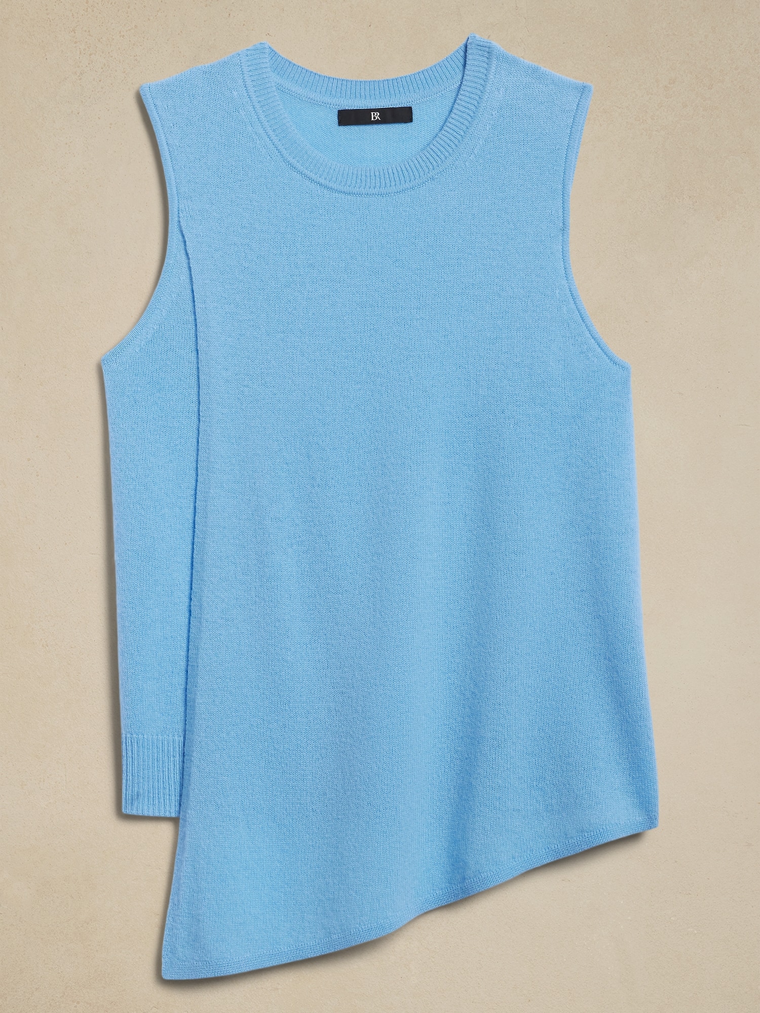 Drape-Front Lightweight Cashmere Tank