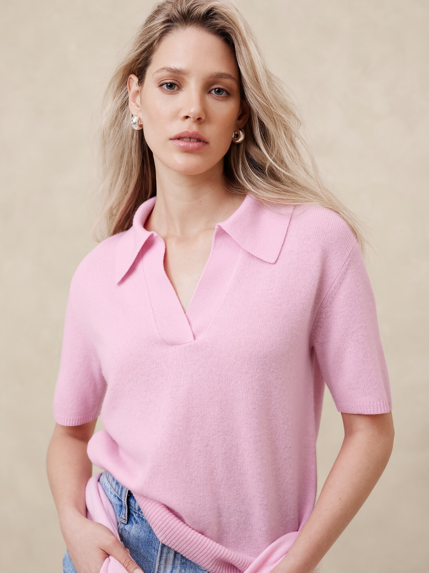 Cashmere Sweater Polo