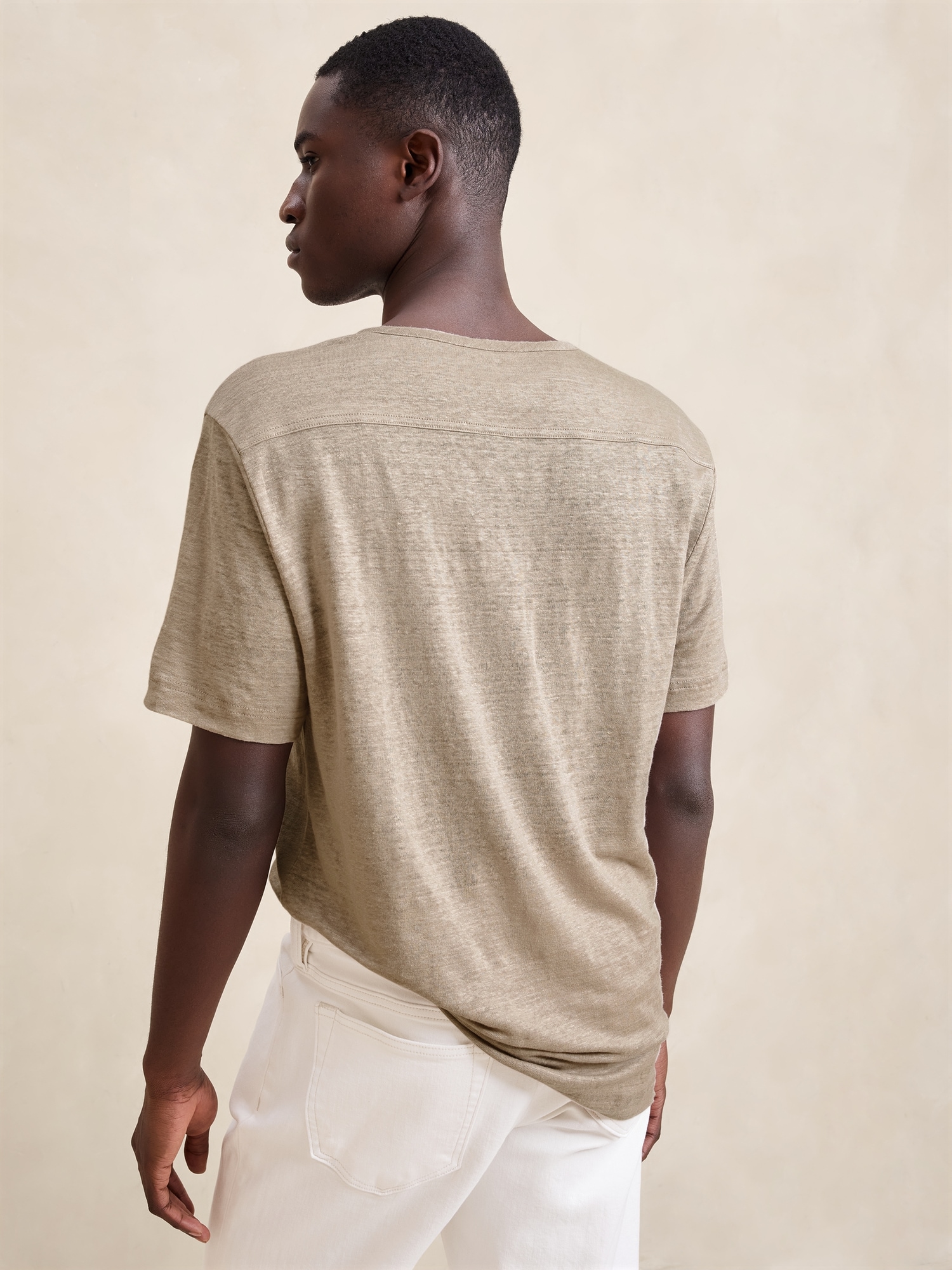 T-shirt henley en lin