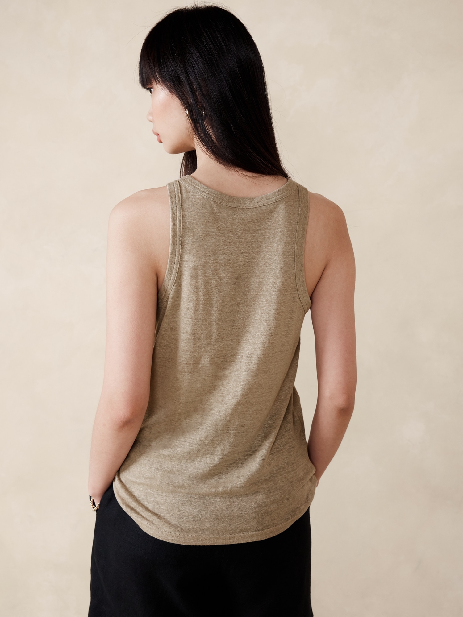 Camisole à dos nageur en lin