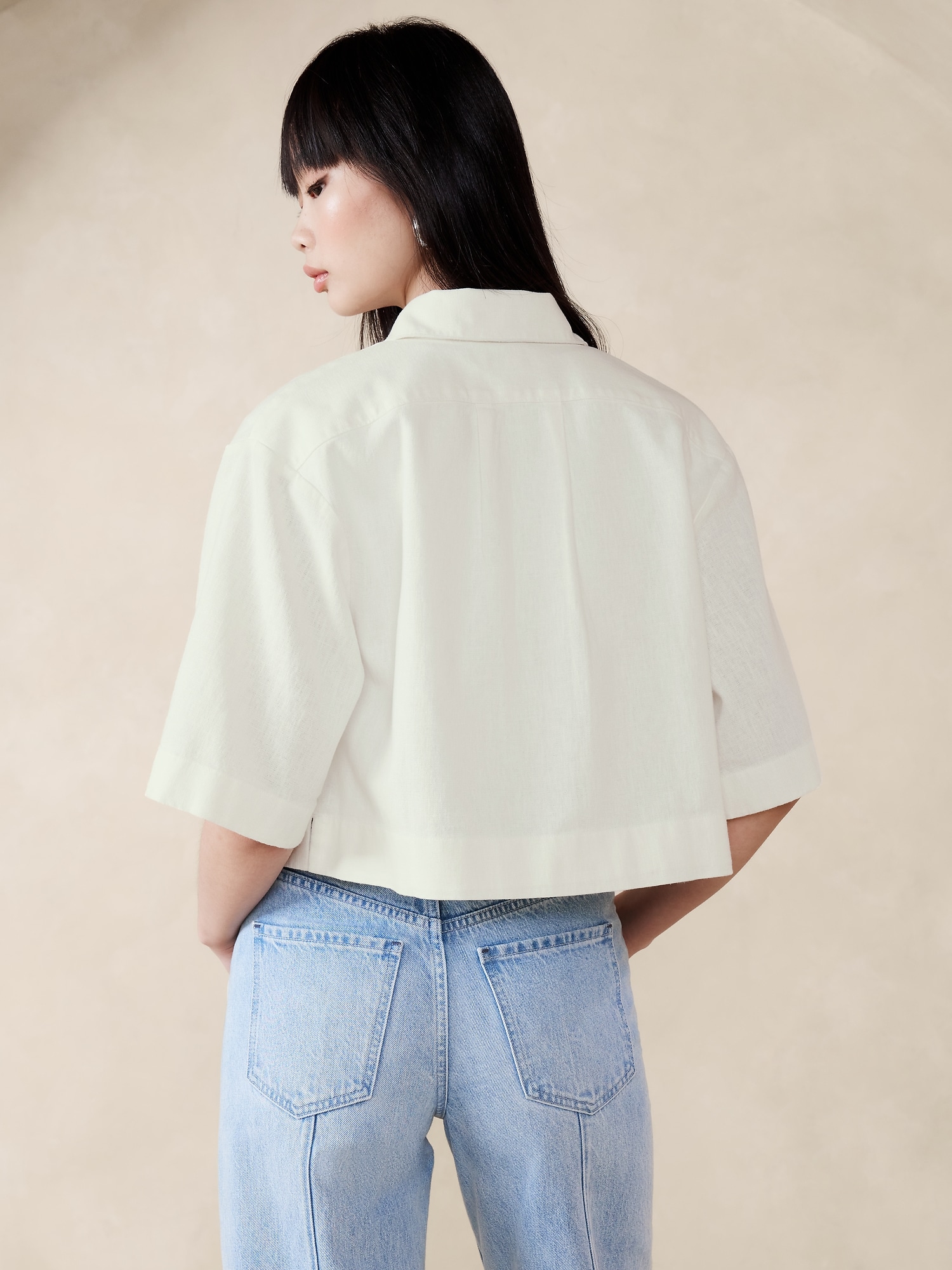 Hemp-Cotton Cropped Shirt