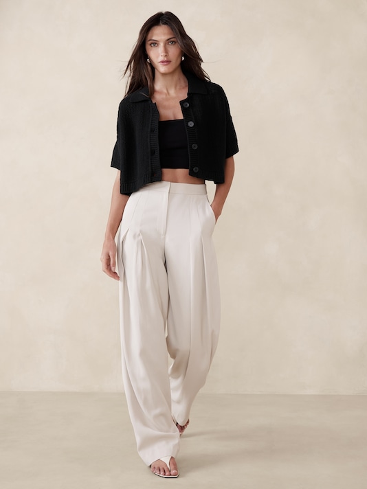 Cotton Cropped Resort Sweater