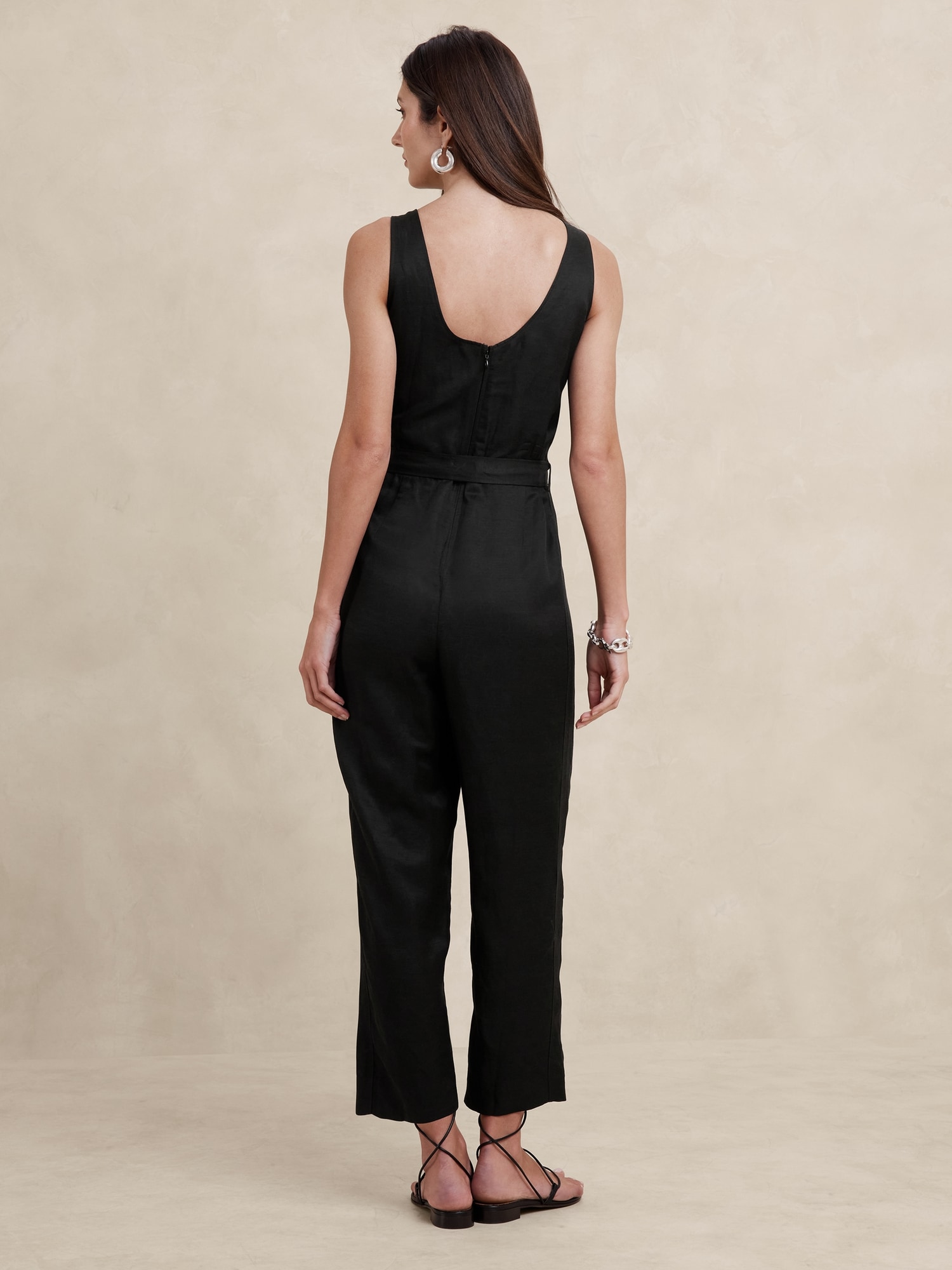 Viscose Linen Jumpsuit Banana Republic