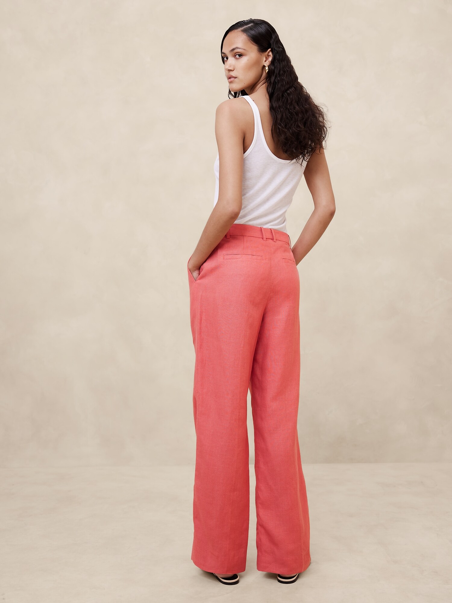 Lina Straight Linen Pant