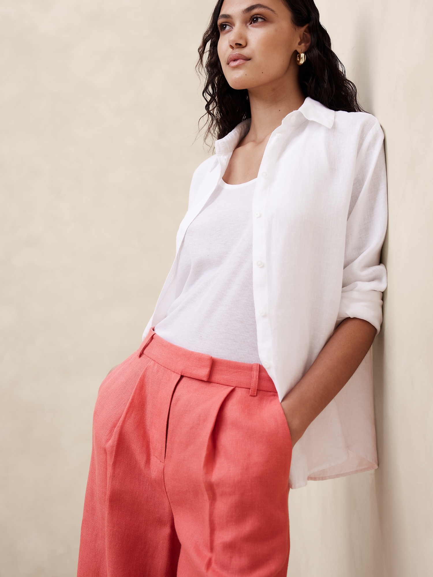 Lina Straight Linen Pant