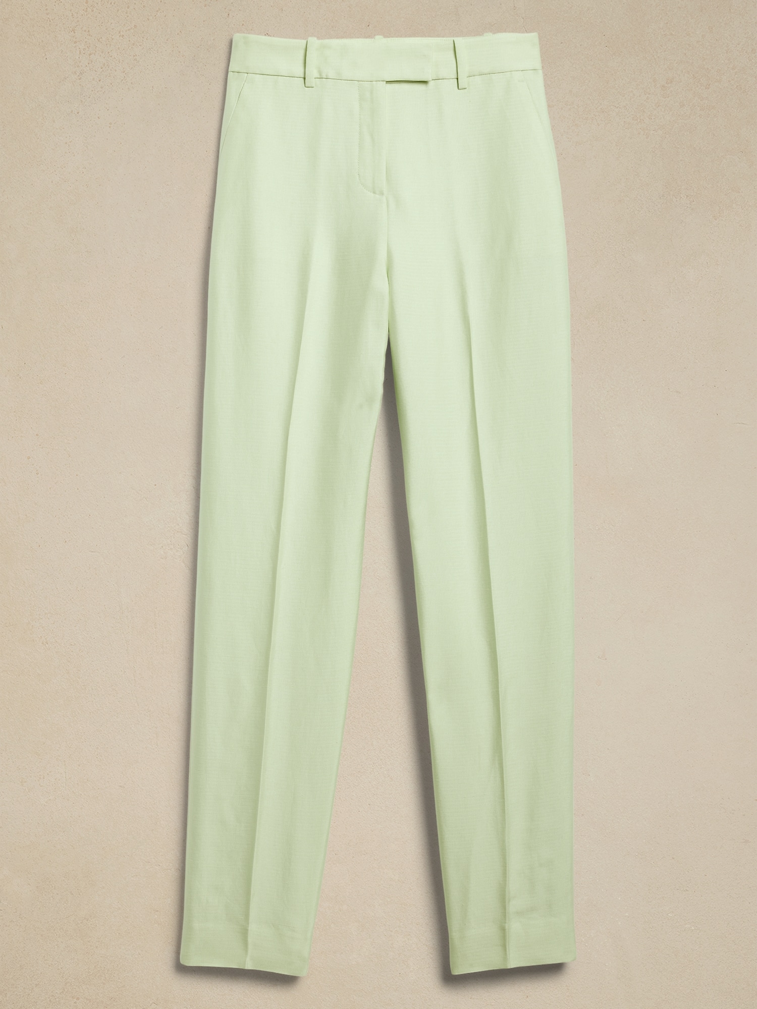 High-Rise Italian Viscose-Linen Pant