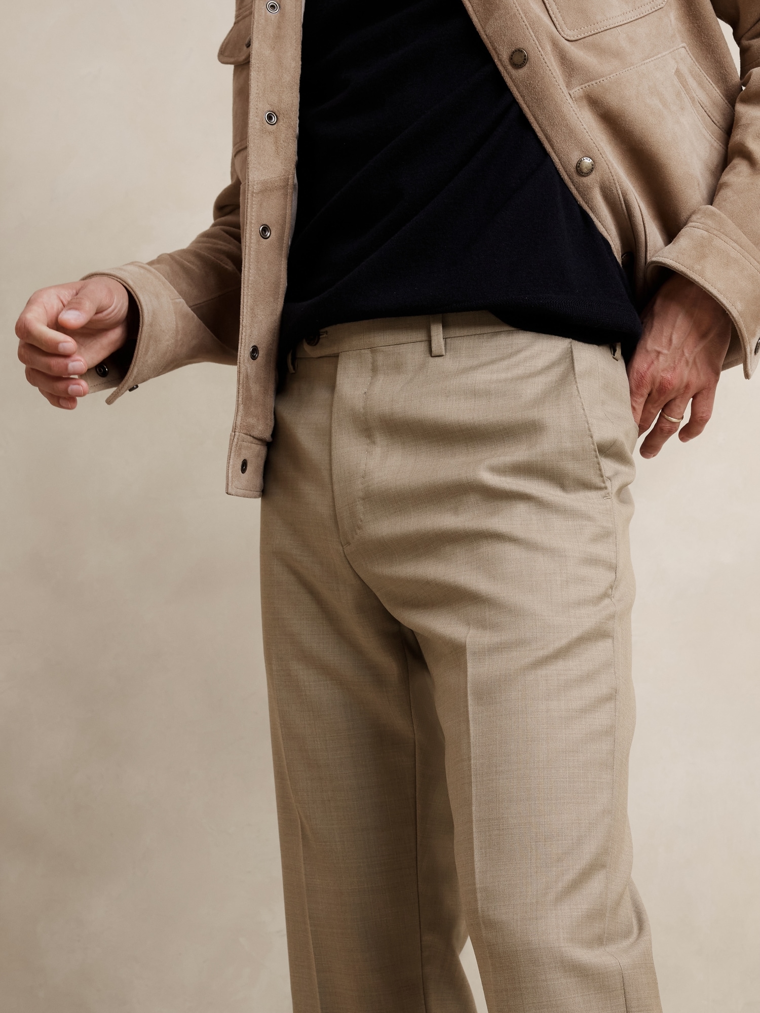 Pantalon de complet en sergé italien exclusif