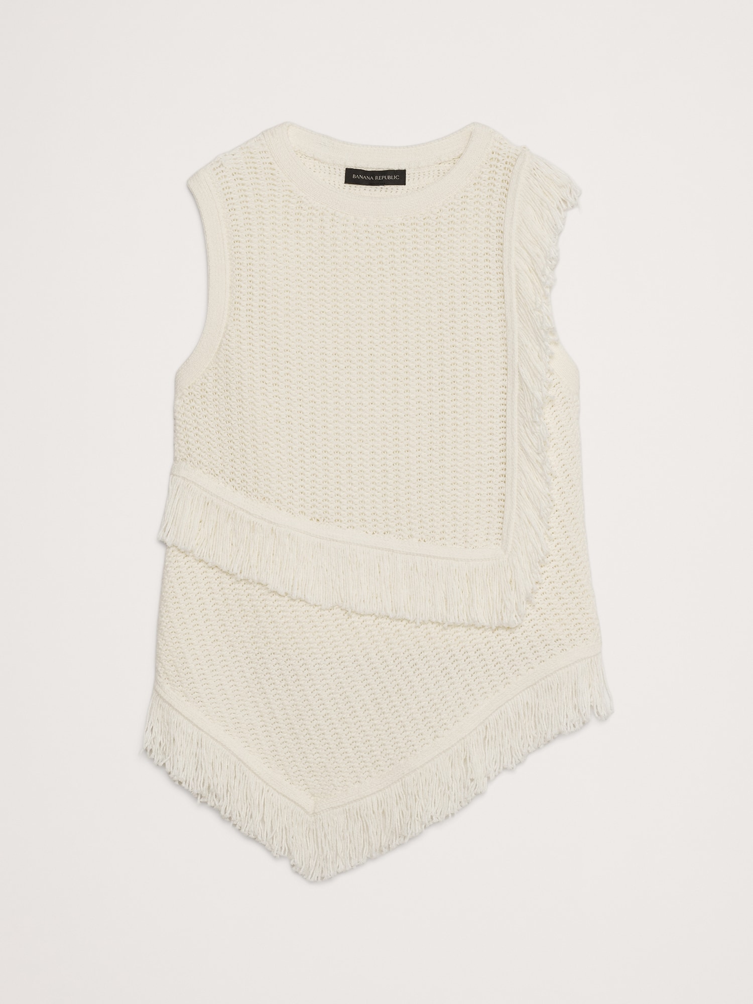 Camisole en tricot de coton à franges