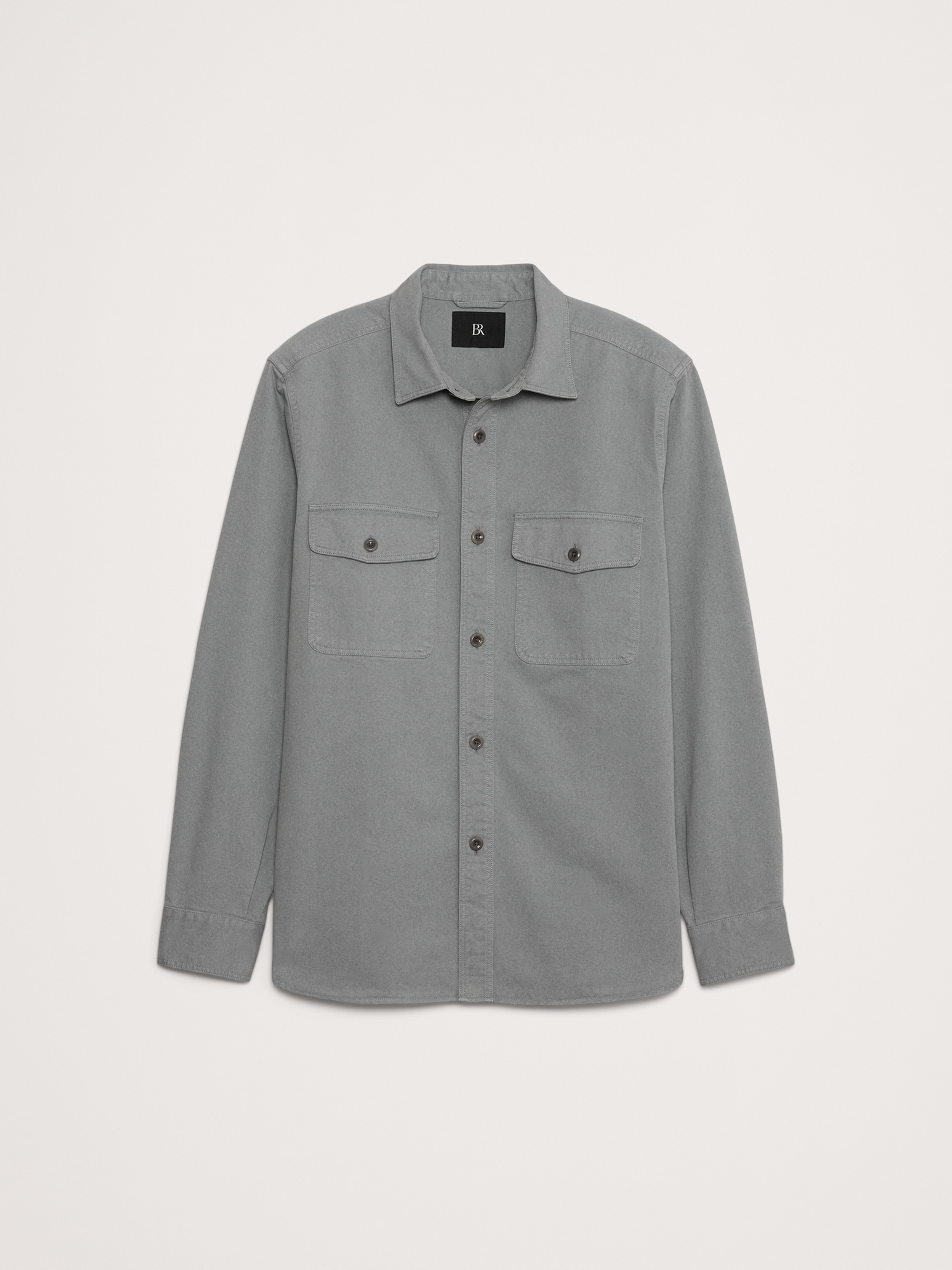 Veste-chemise en sergé de coton