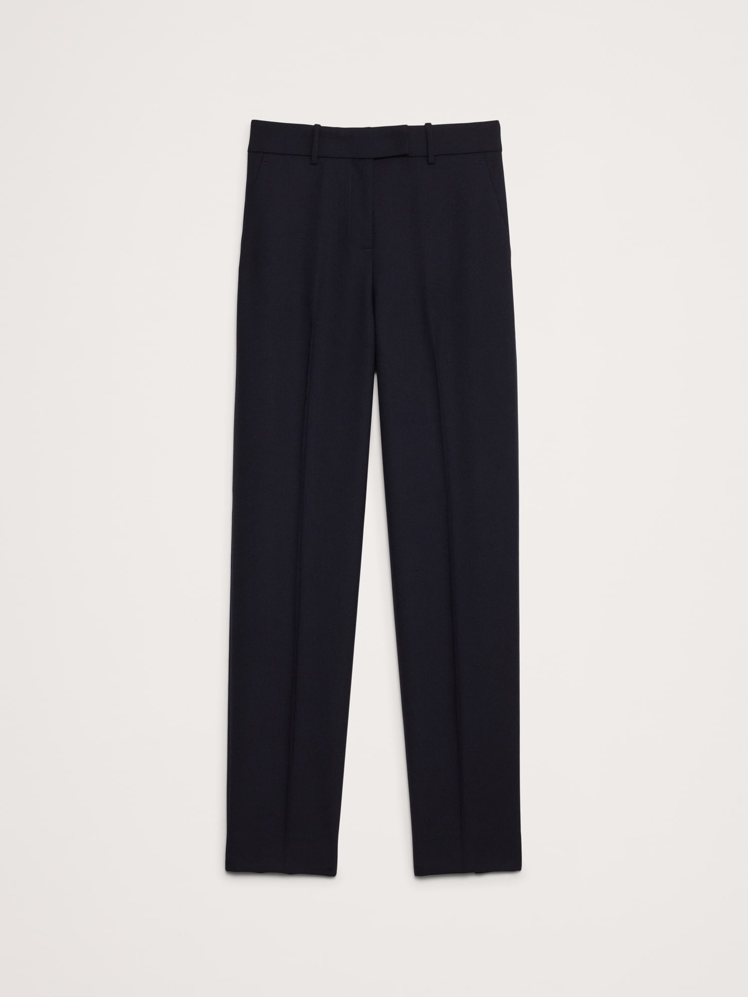 High-Rise Tapered Italian Wool Ankle Pant