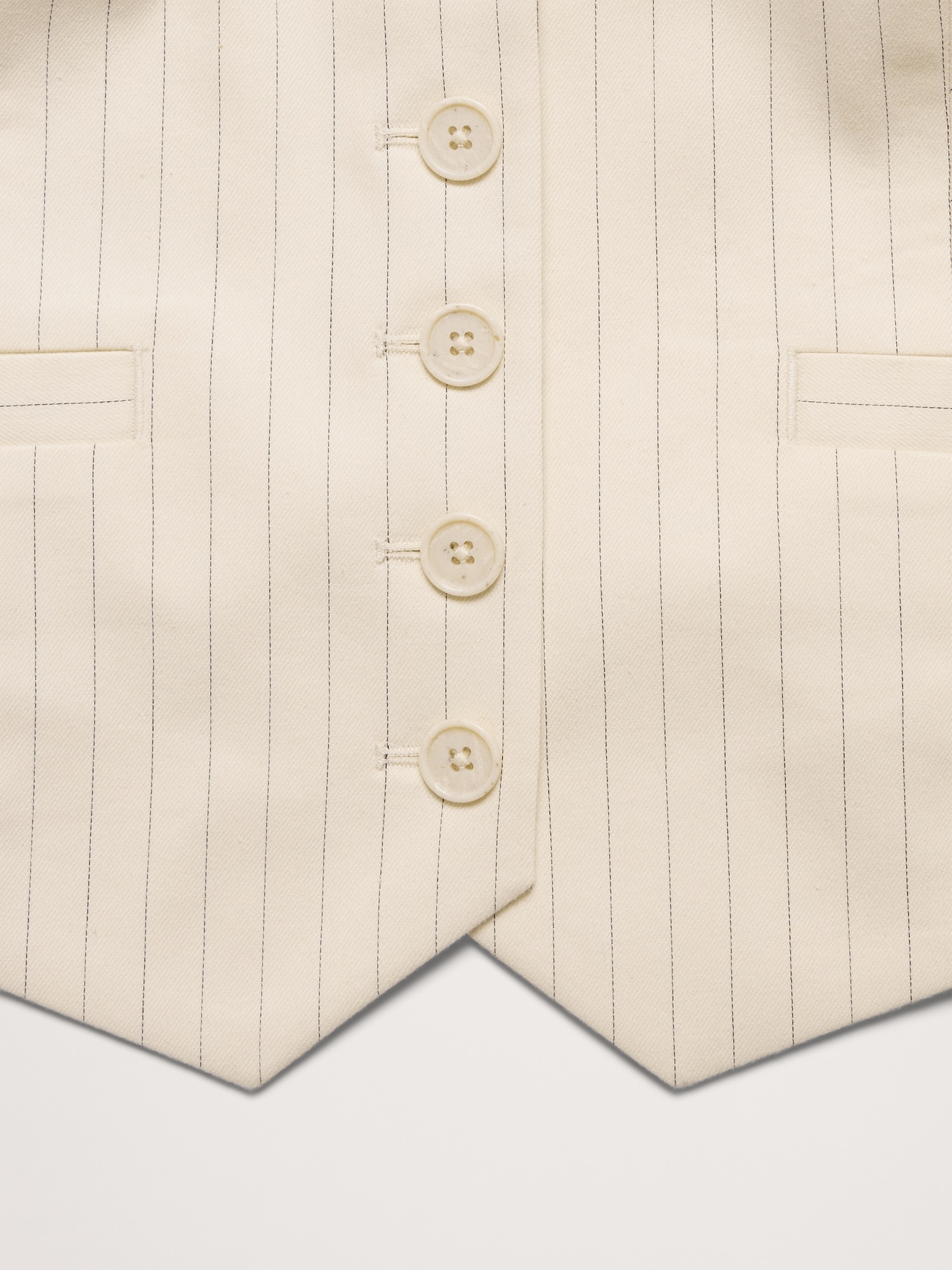 Pinstripe Stretch-Cotton Vest