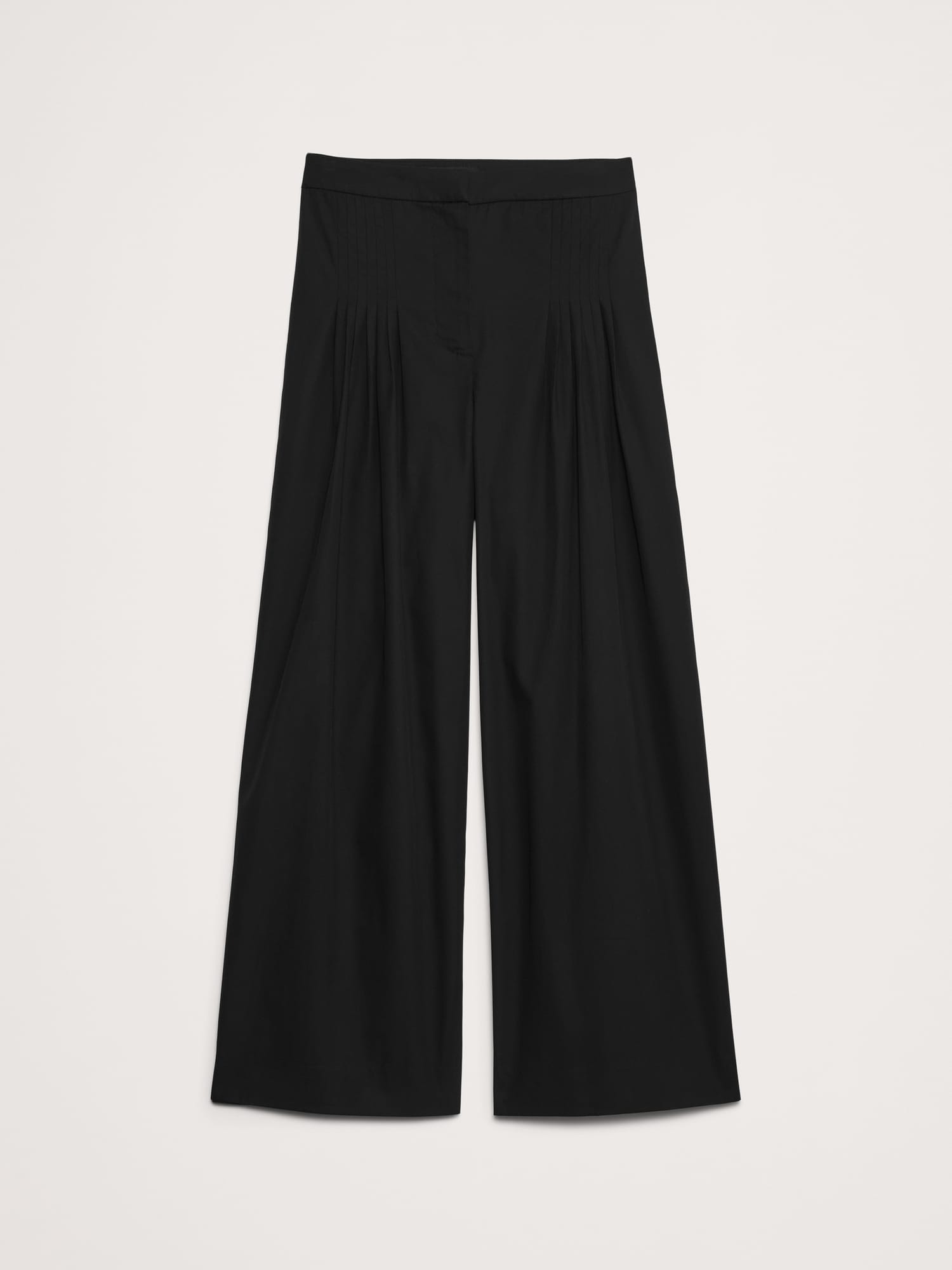 High-Rise Ultra-Wide Leg Poplin Pant