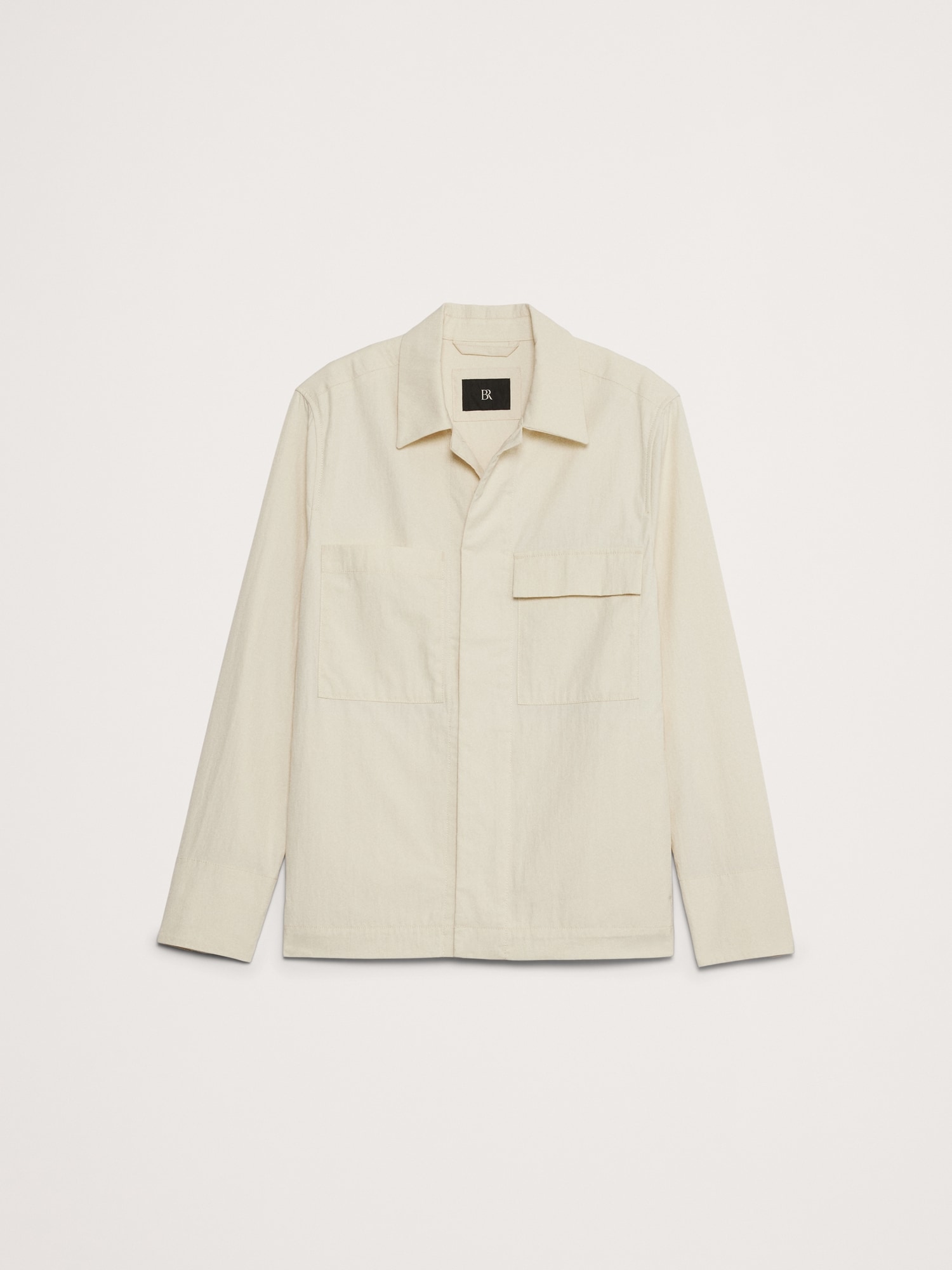 Veste-chemise à quatre poches au fini froissé