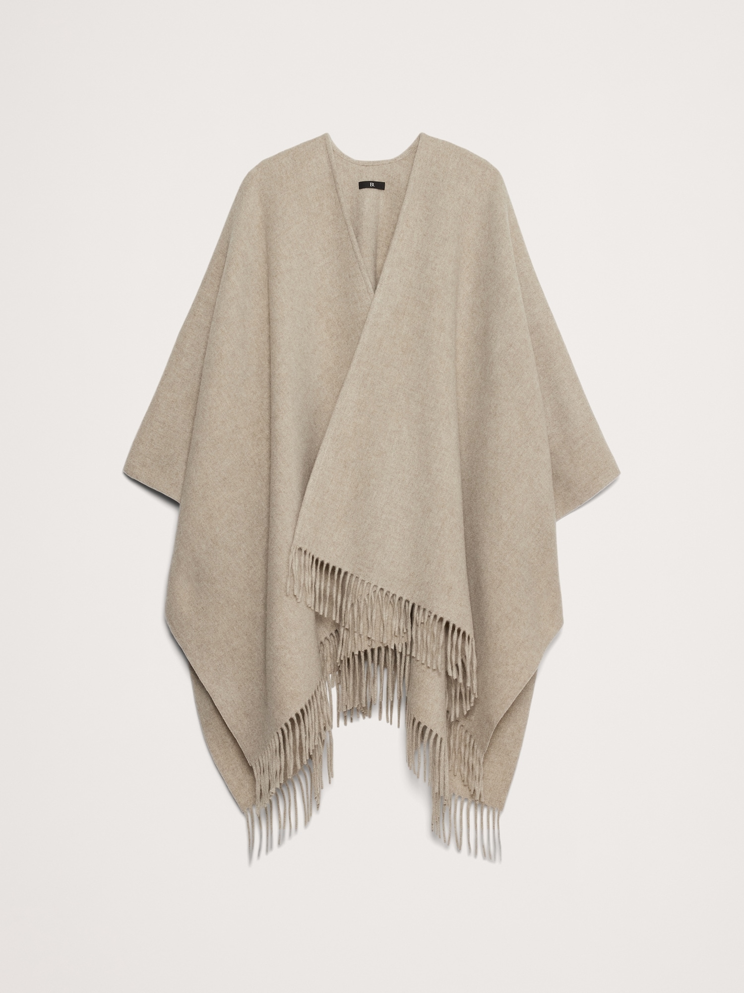 Stripe Wool Poncho