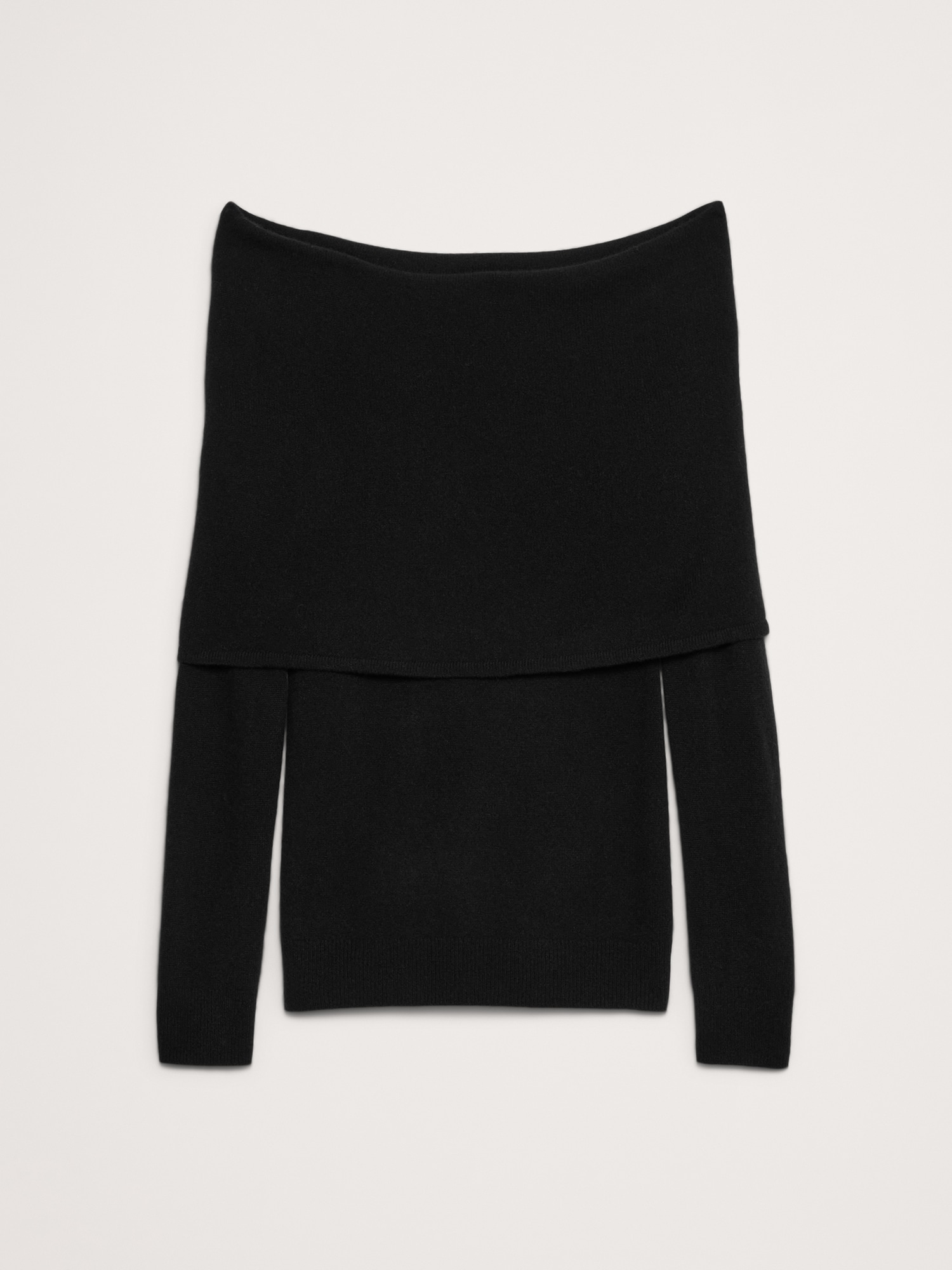 Lightweight Cashmere Off-Shoulder Sweater