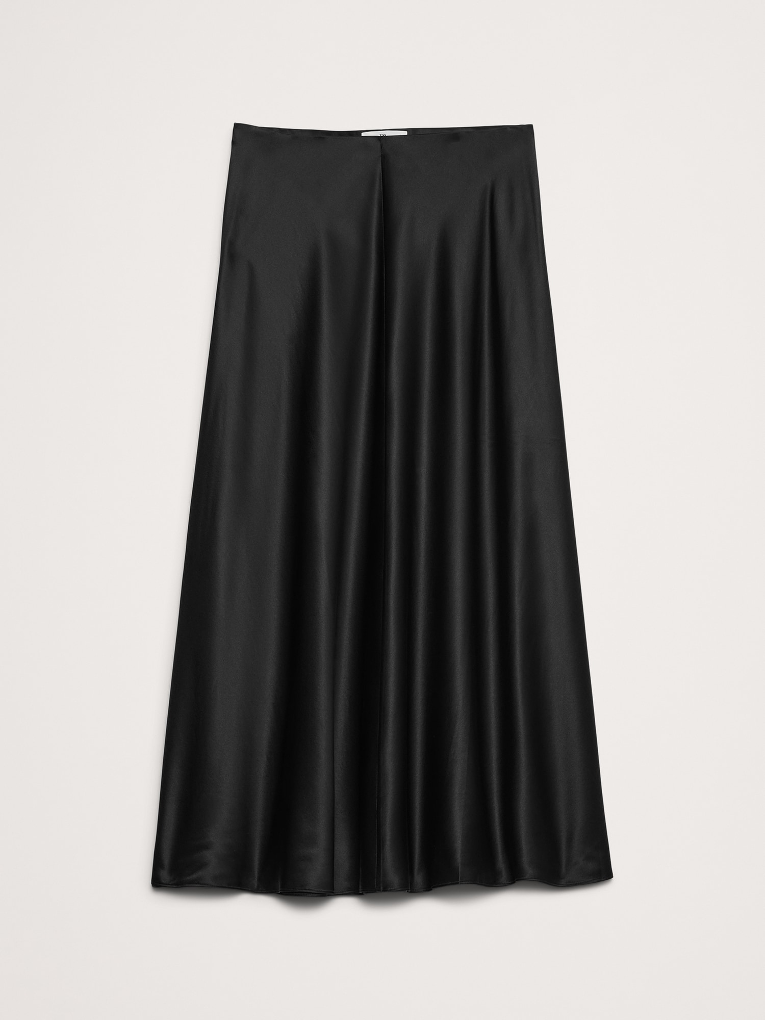 Bias-Cut Silk Long Midi Skirt