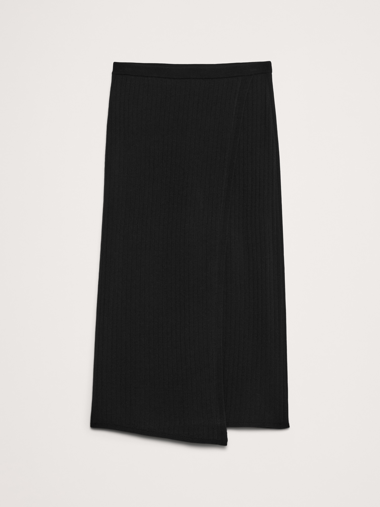 Merino Wrap Midi Skirt