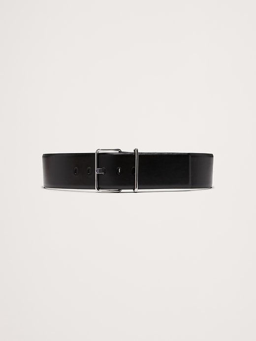 Leather Square-Buckle Waist Belt | Banana Republic