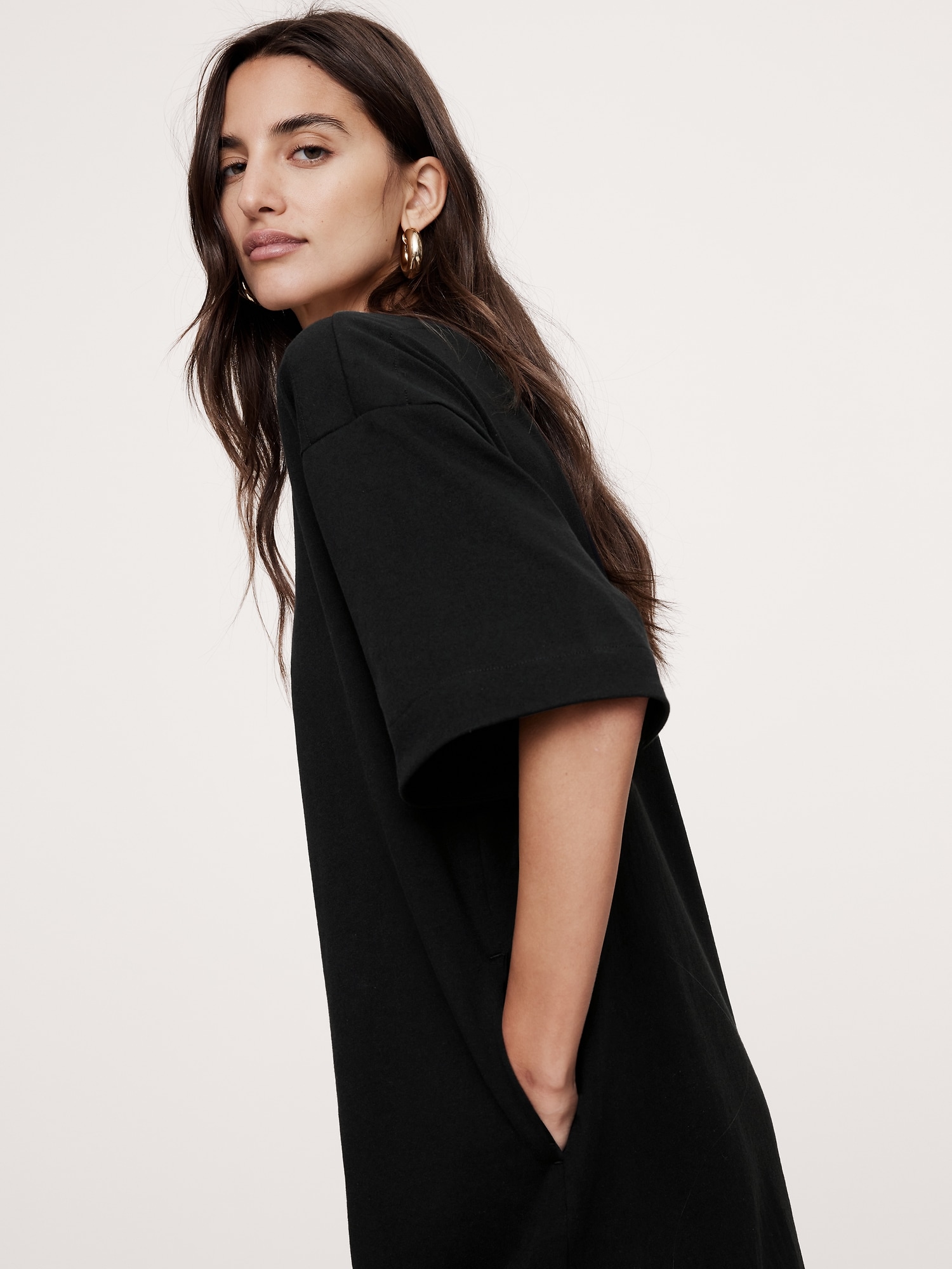 Boxy Cotton T-Shirt Dress