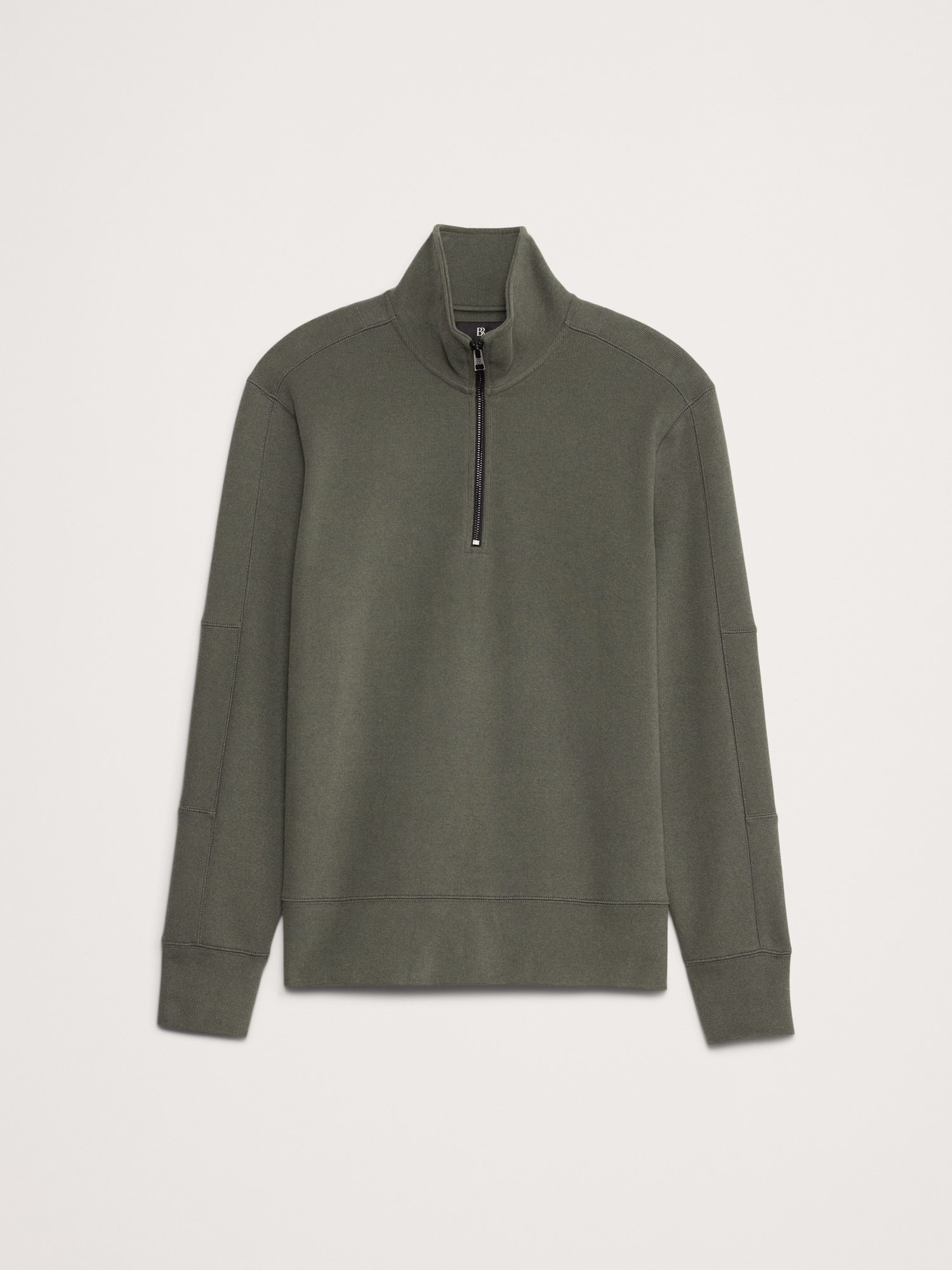 Ribbed Half-Zip Sweatshirt