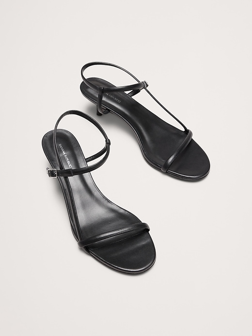 Terzo Leather Kitten Heel Sandal Banana Republic