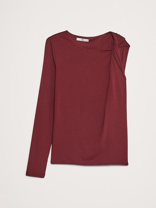 売れ筋商品|||ビラボン カットソー トップス レディース Good Catch Long-Sleeve Knit Top - Women's Dark Coral Cotton-Tencel™ Twisted One-Sleeve Top | Banana Republic
