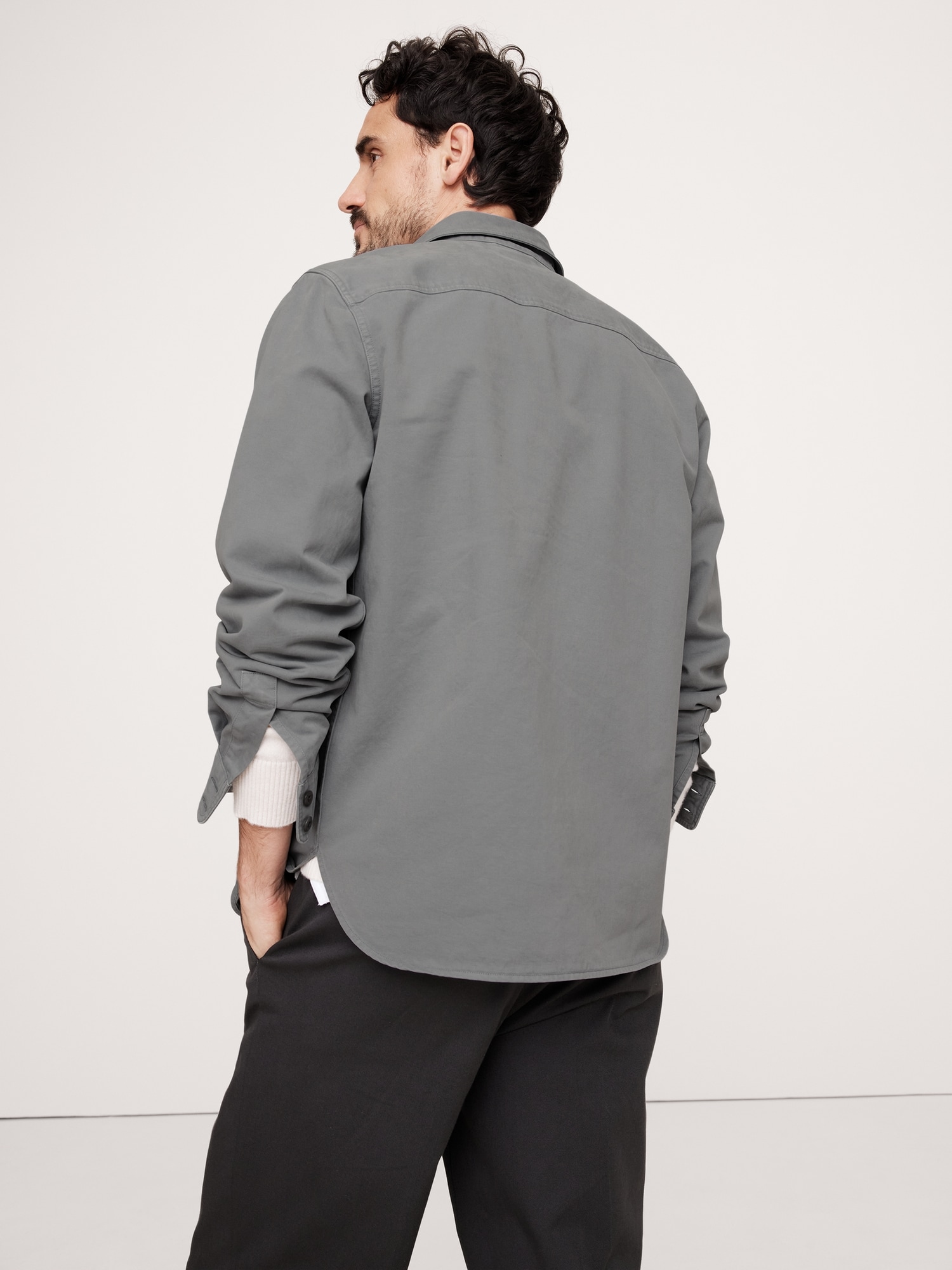 Cotton Twill Shirt Jacket