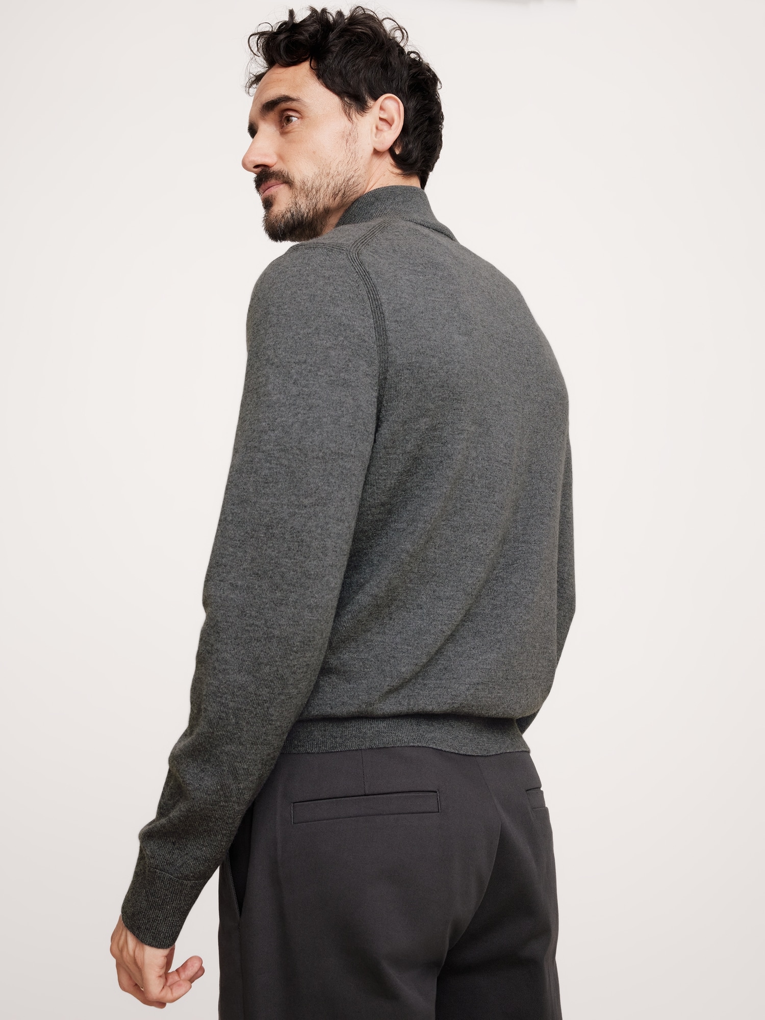 Italian Merino Half-Zip Sweater