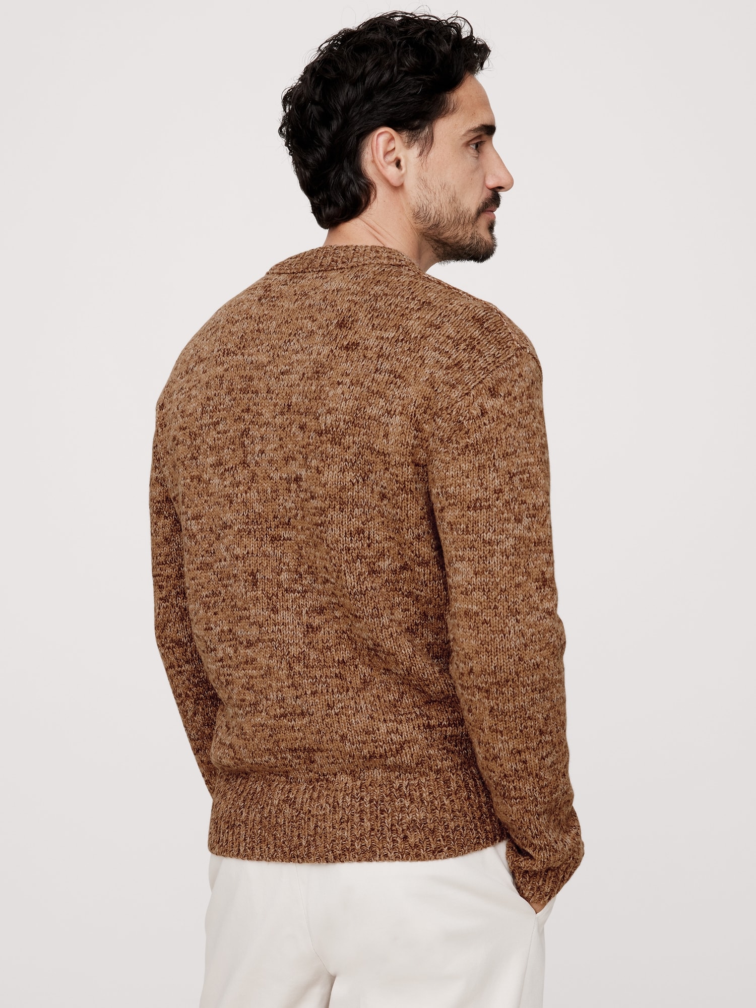 Relaxed Wool-Cotton Crew-Neck Sweater