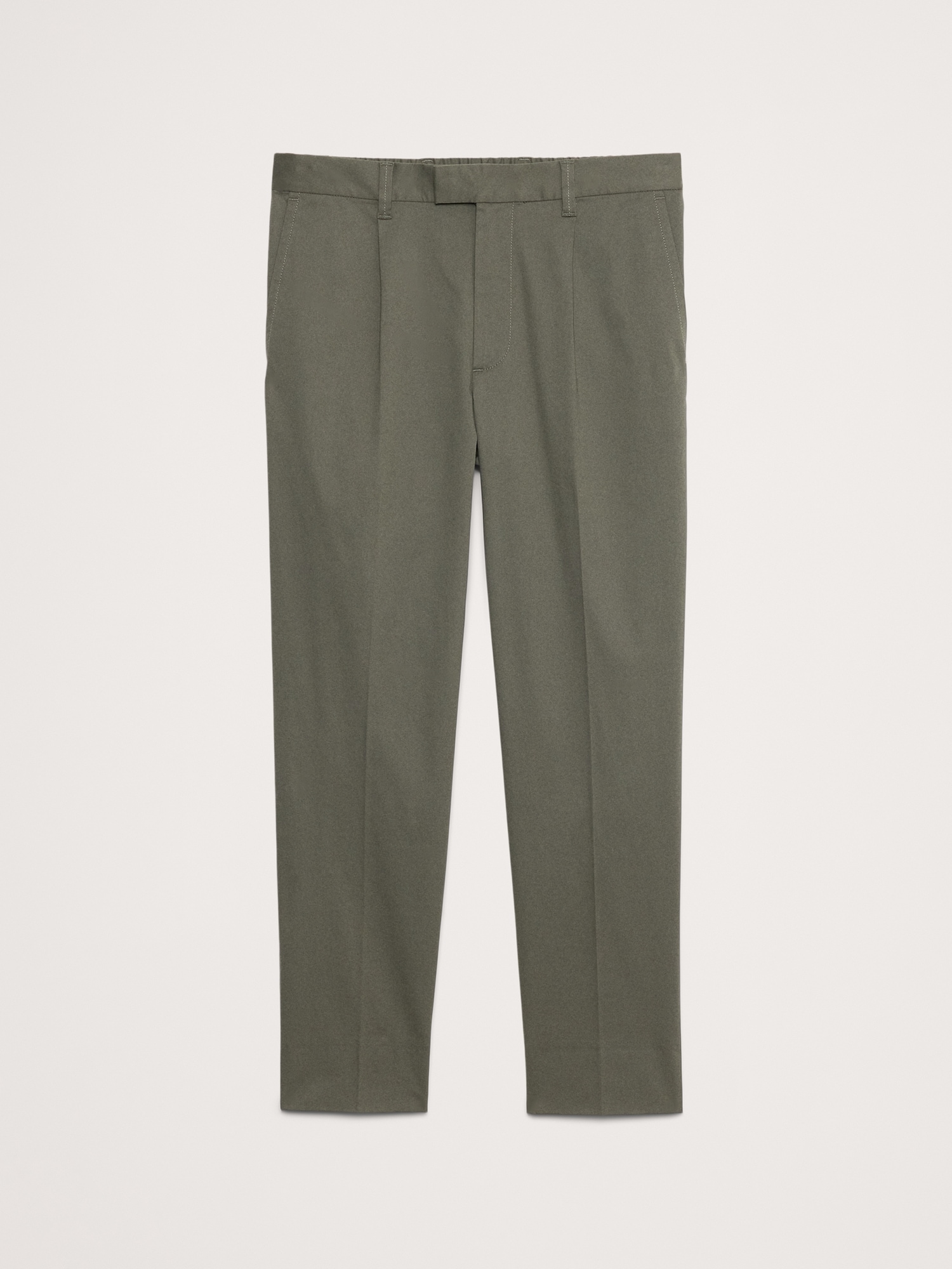 Pleated Cropped Italian-Stretch Chino